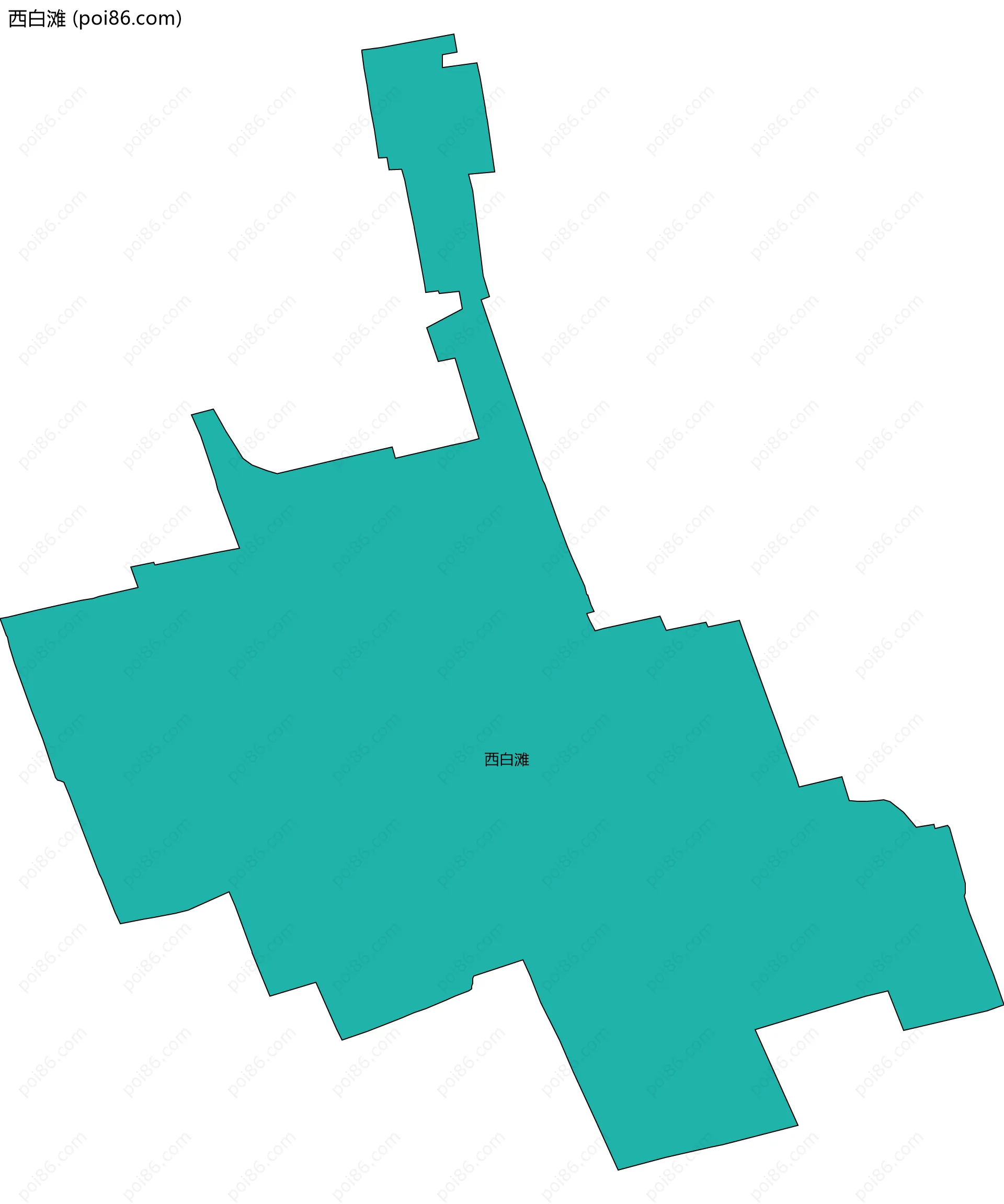 西白滩边界地图