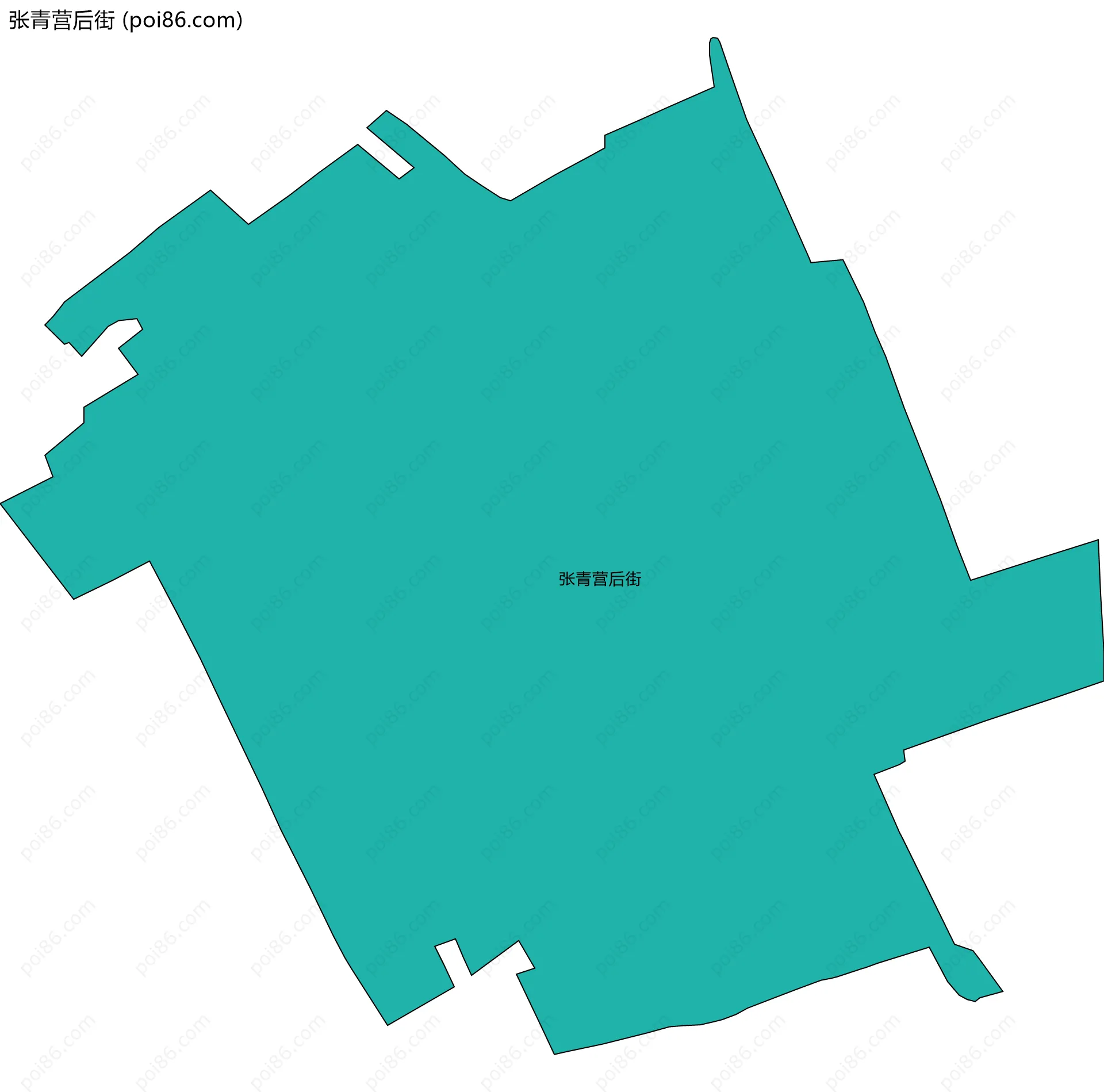 张青营后街边界地图