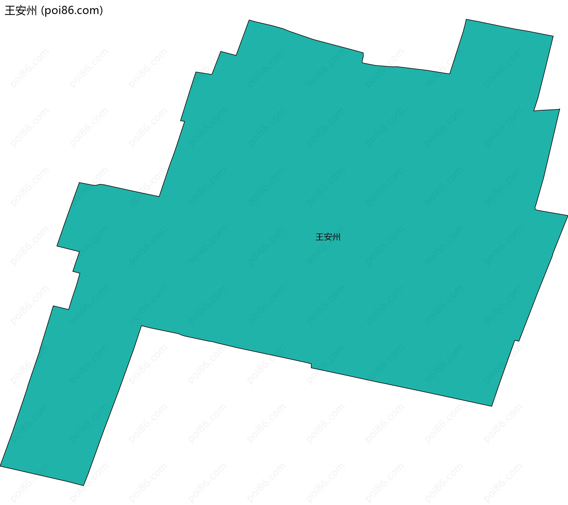 王安州边界地图