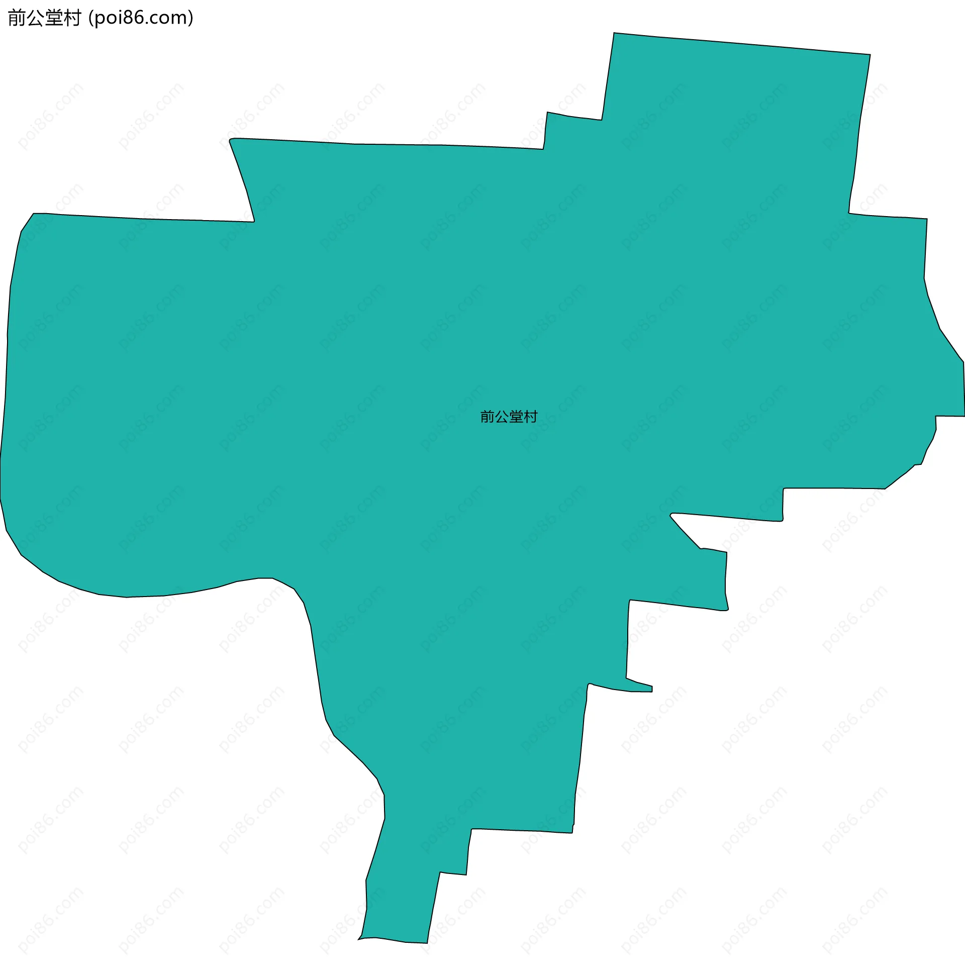 前公堂村边界地图