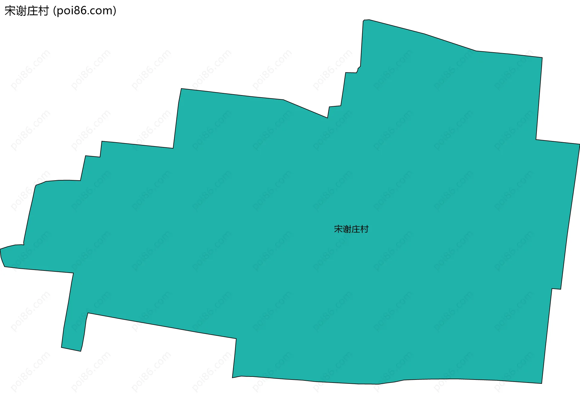 宋谢庄村边界地图
