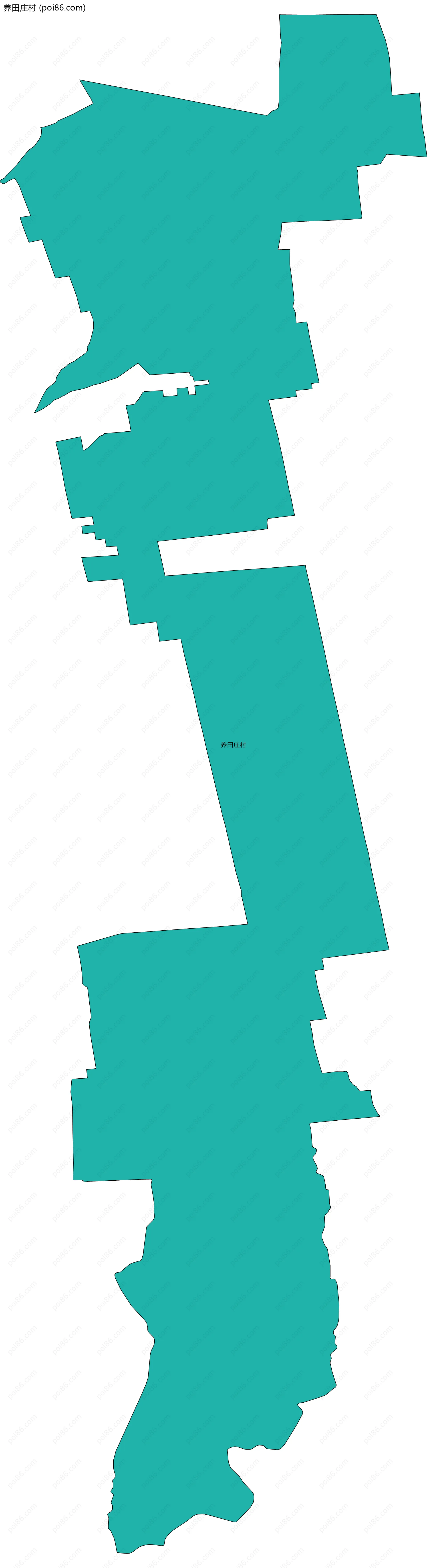 养田庄村边界地图