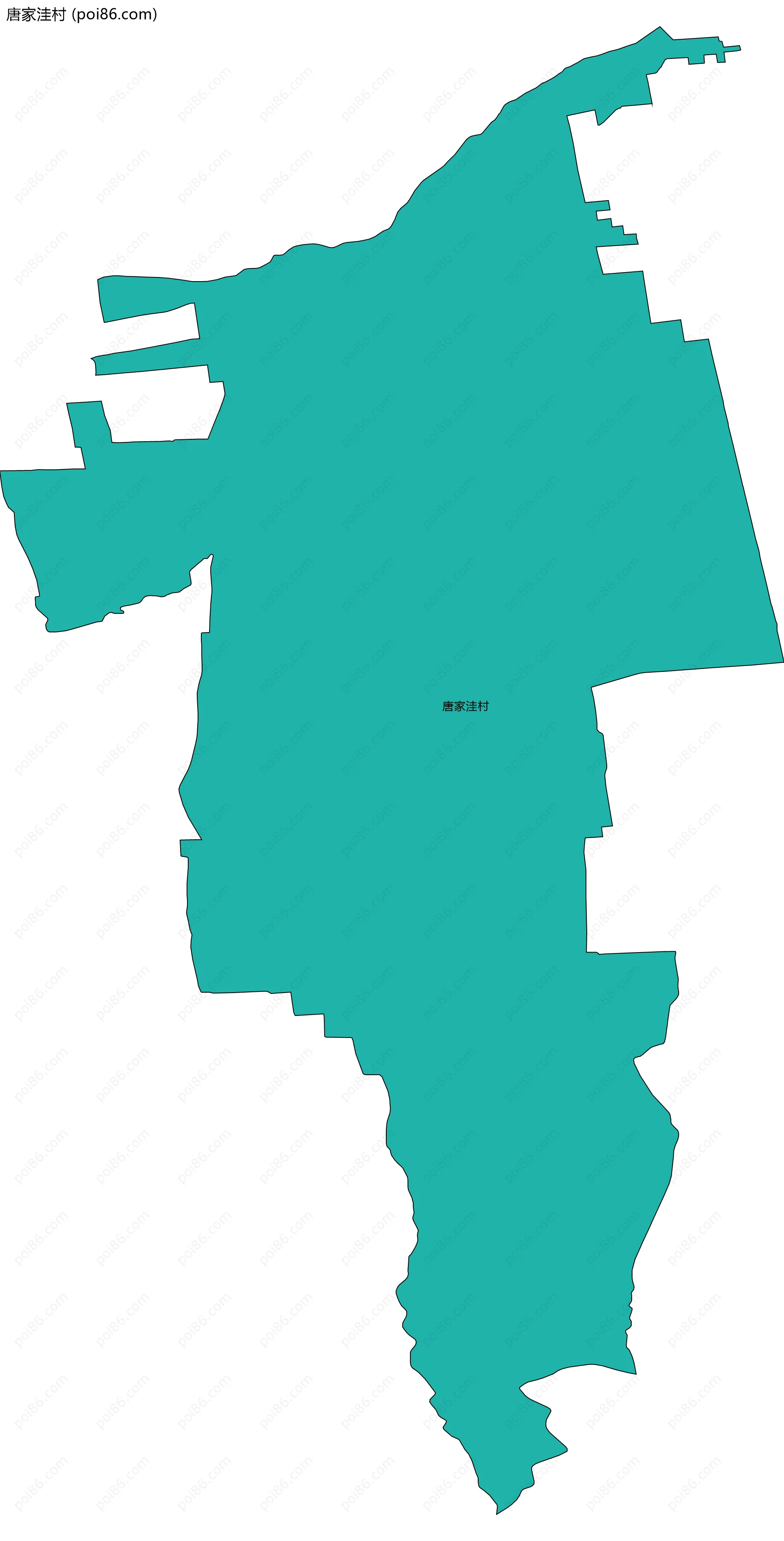 唐家洼村边界地图