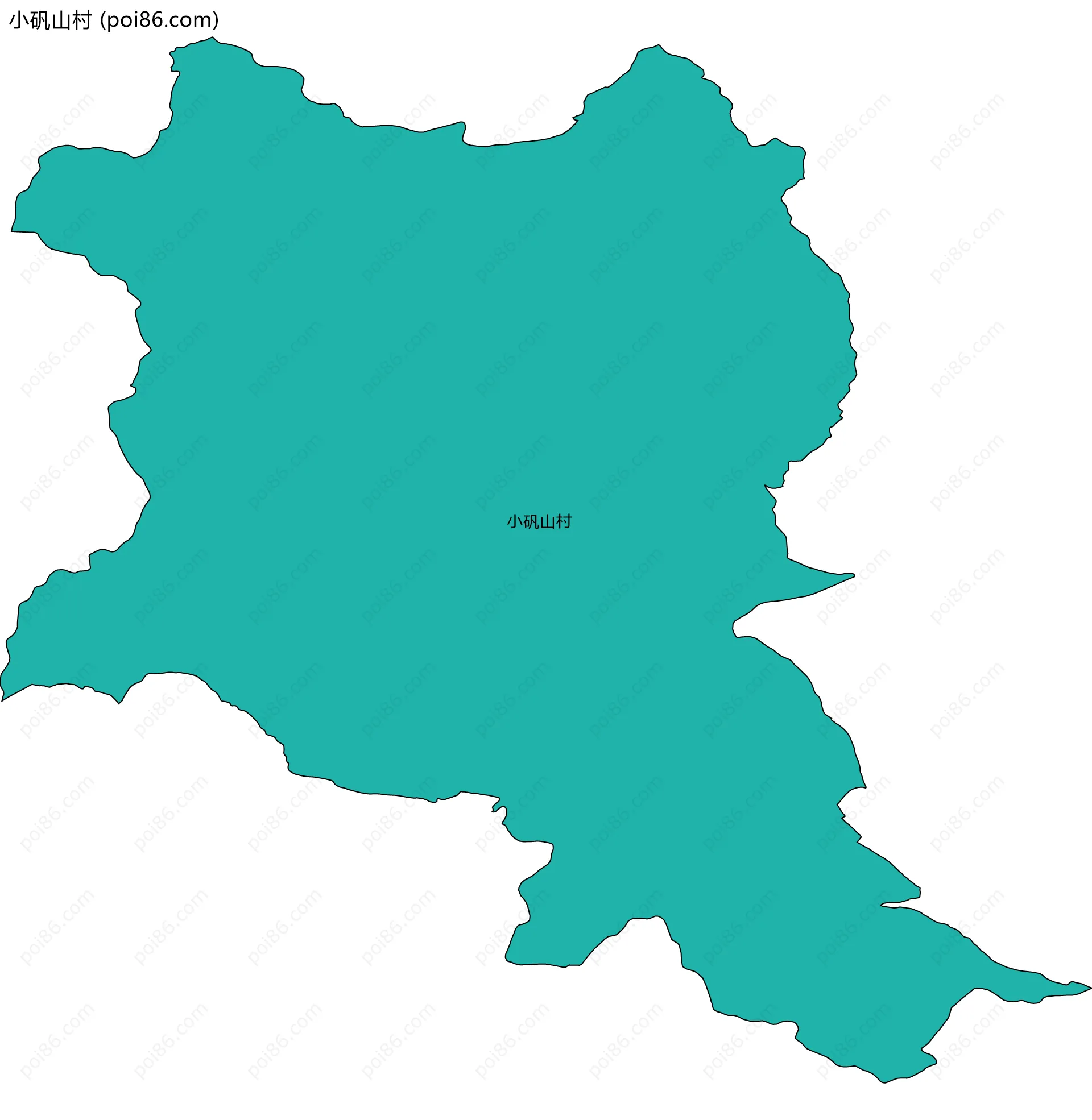 小矾山村边界地图