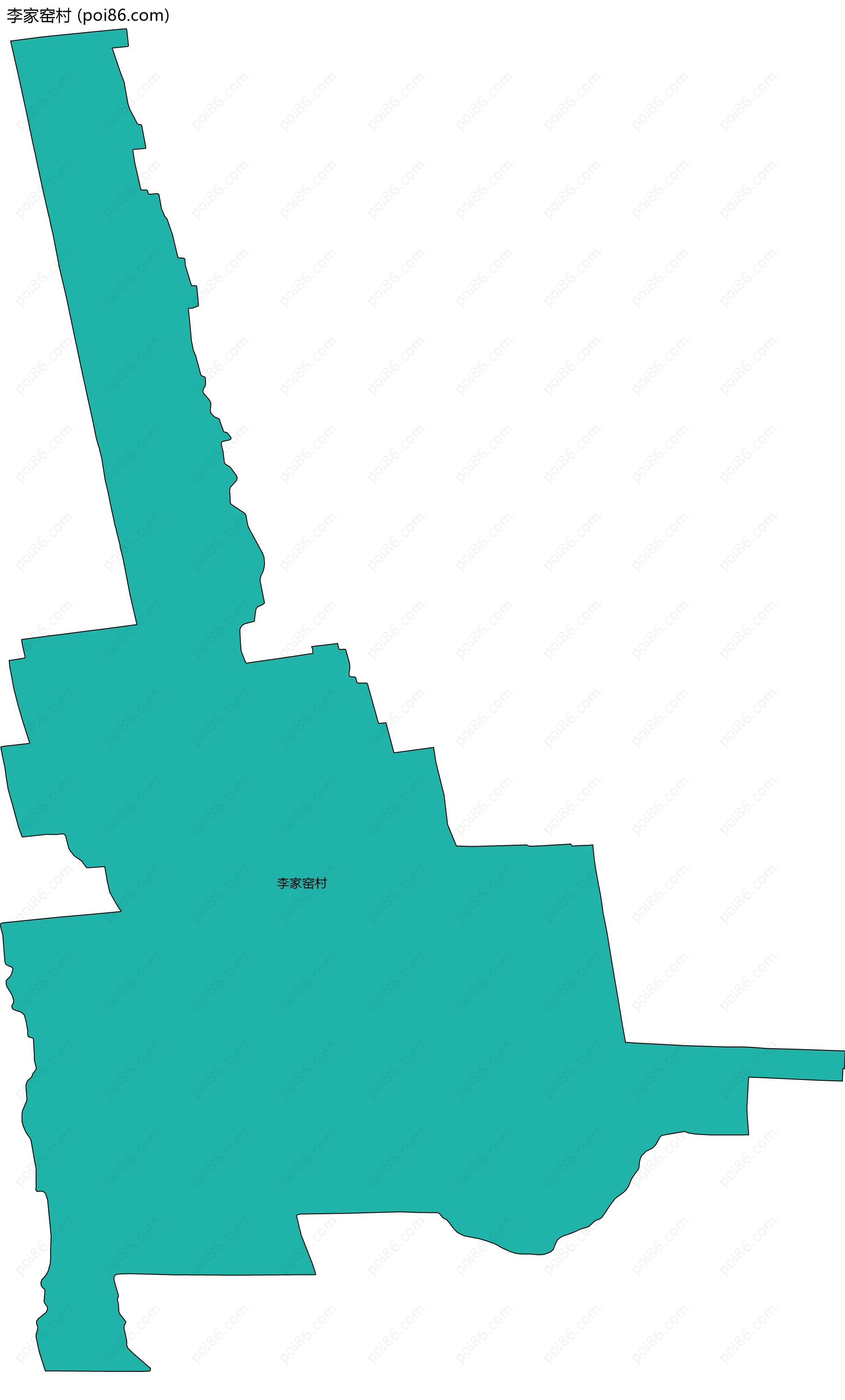 李家窑村边界地图