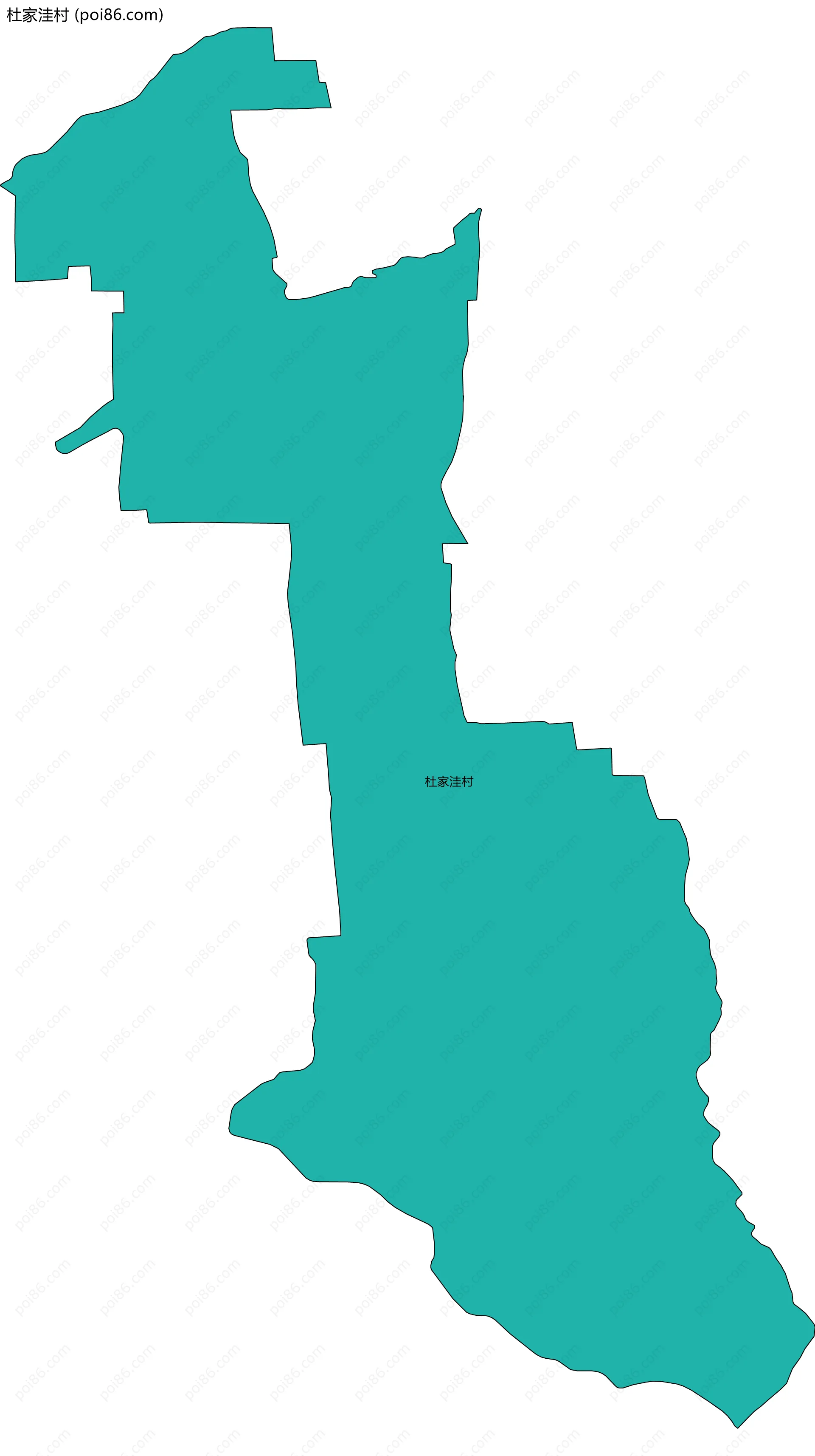 杜家洼村边界地图