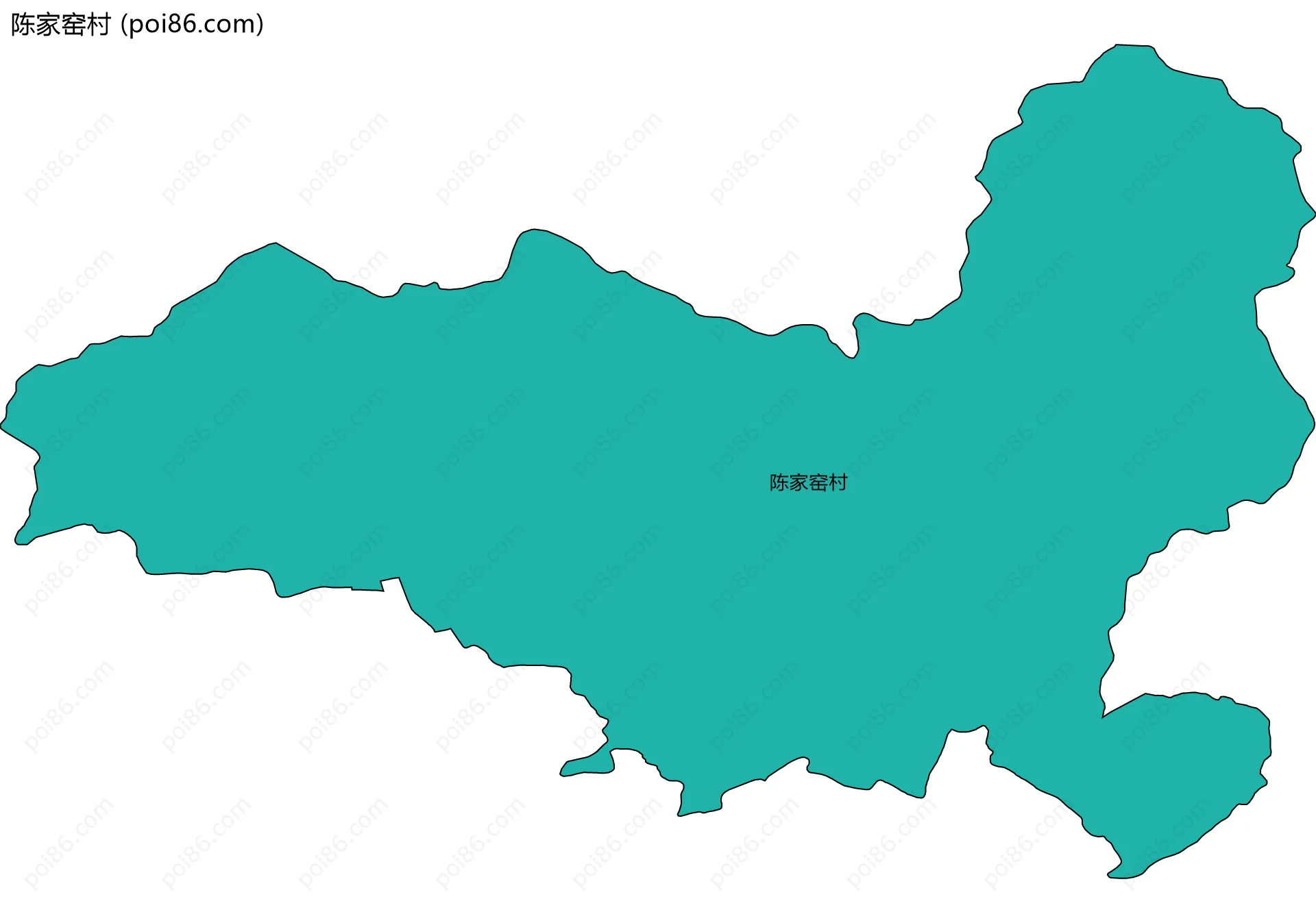 陈家窑村边界地图