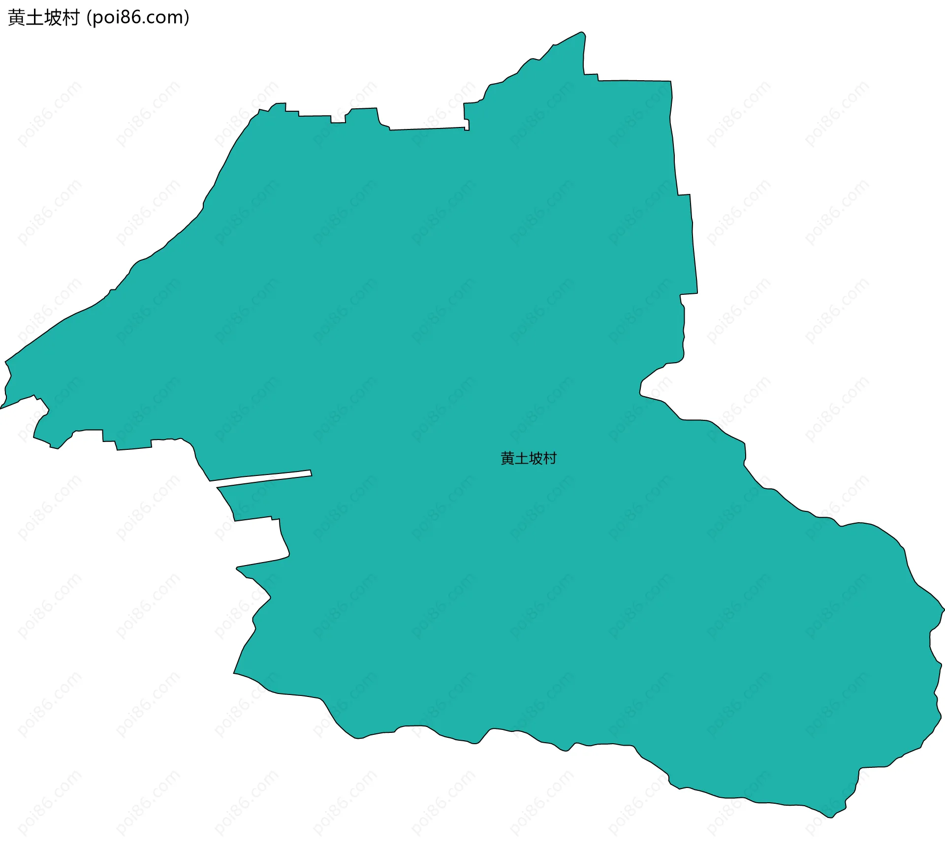 黄土坡村边界地图