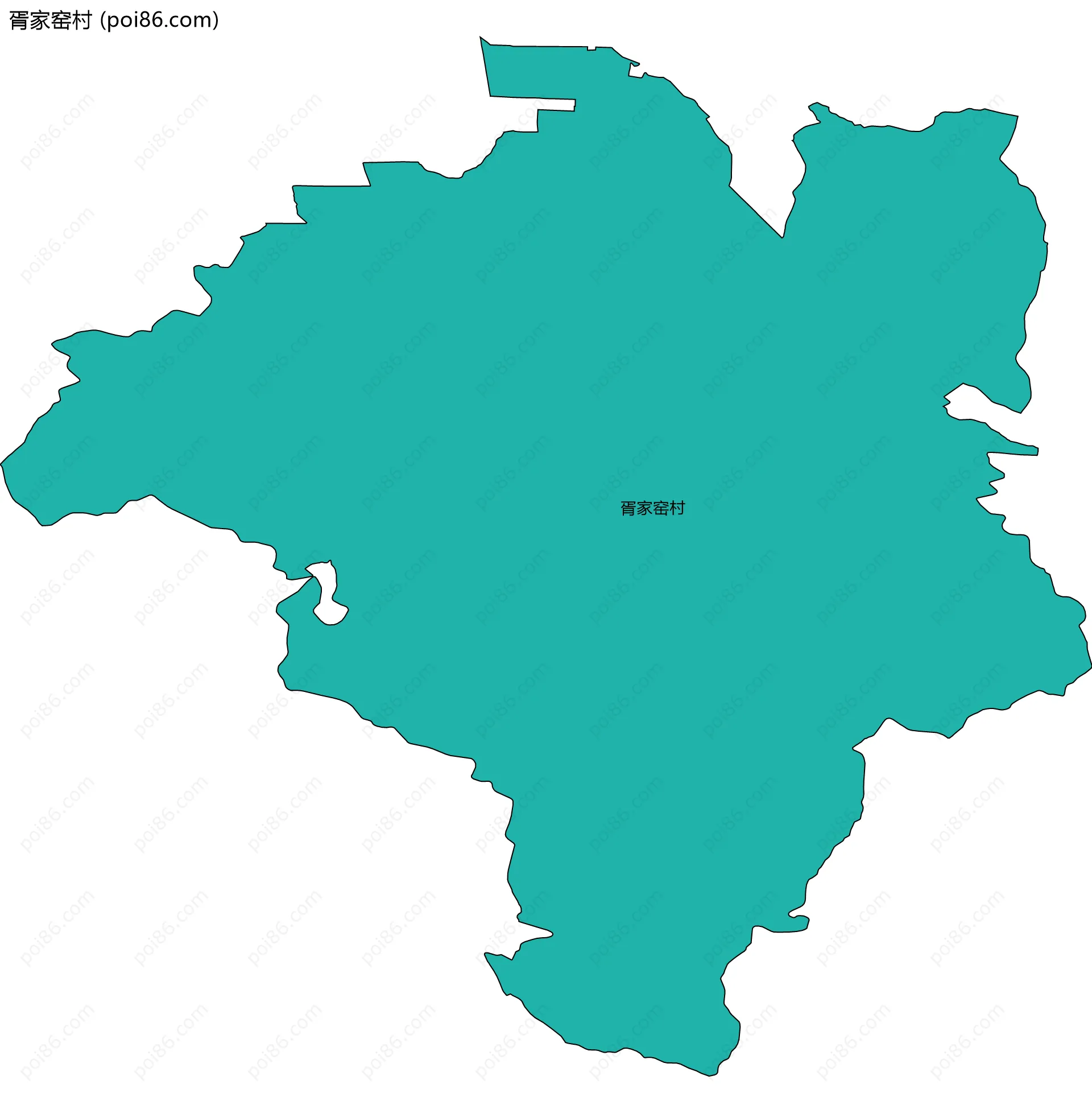 胥家窑村边界地图