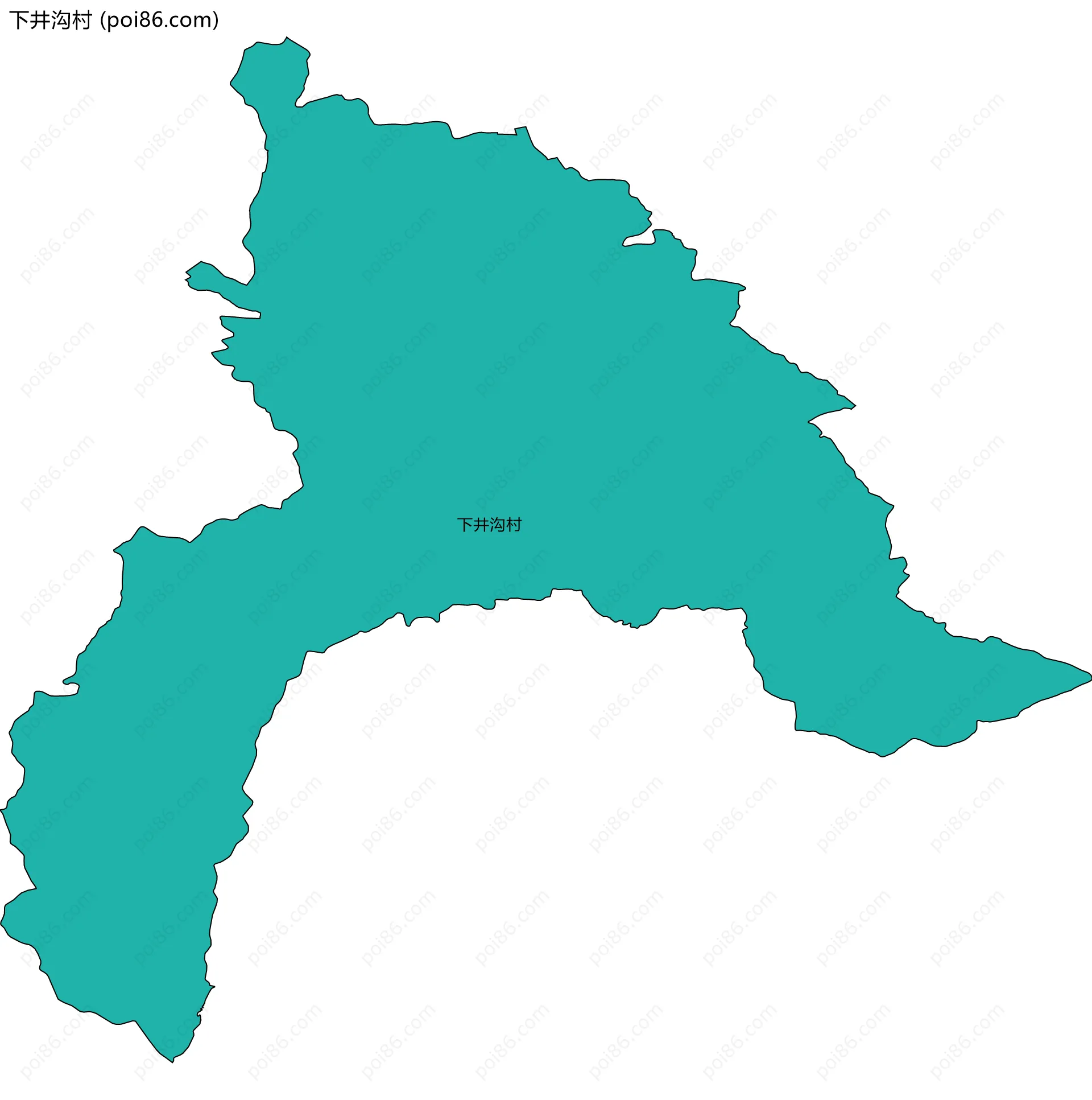 下井沟村边界地图