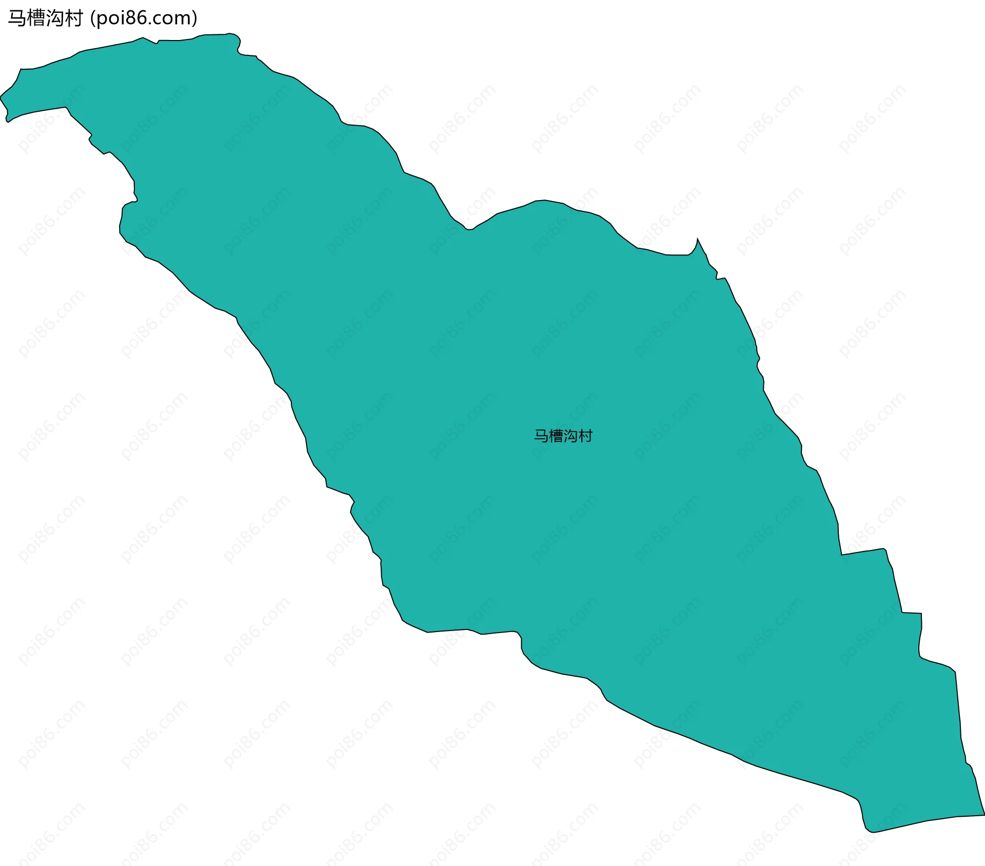 马槽沟村边界地图