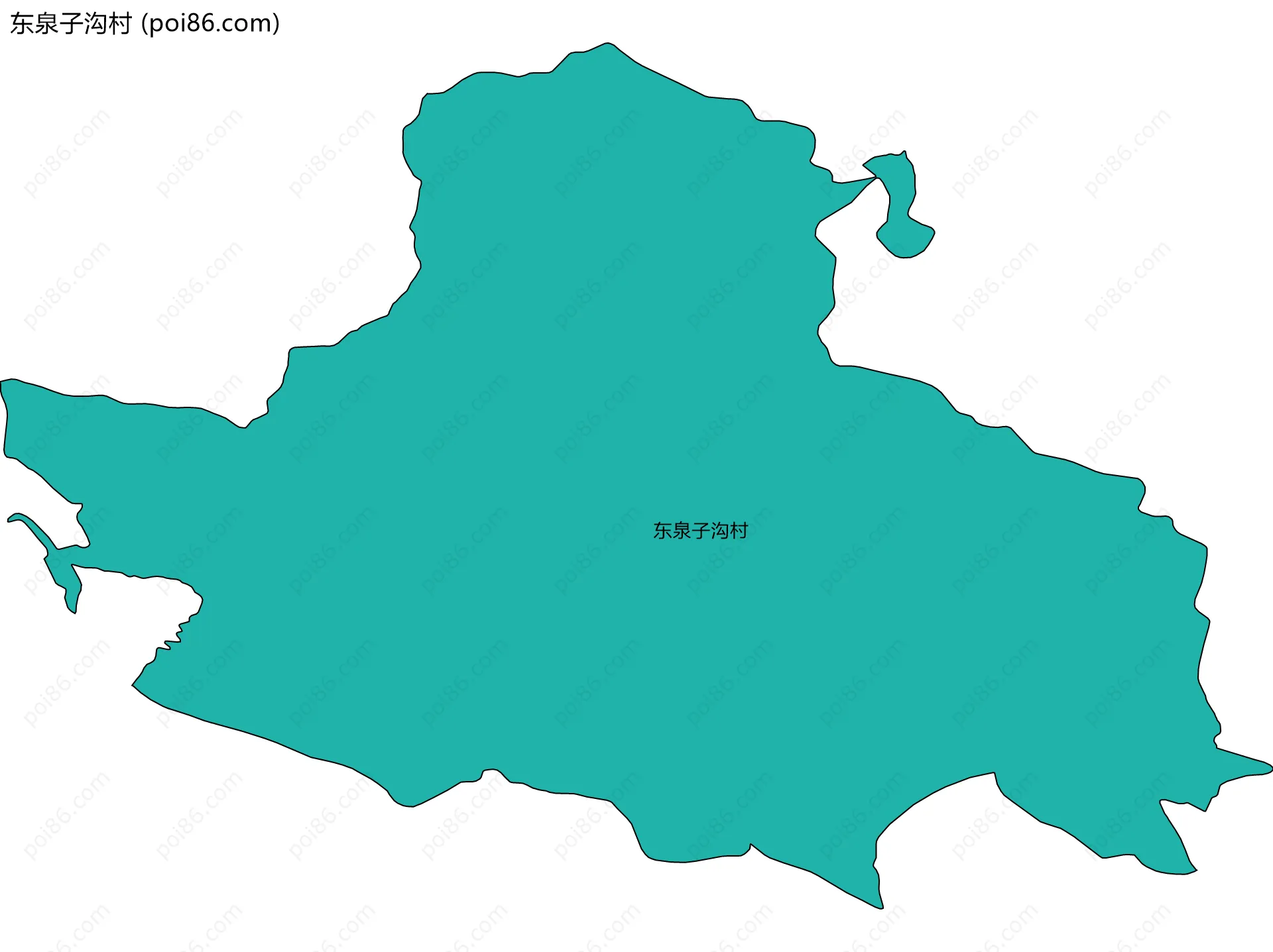 东泉子沟村边界地图