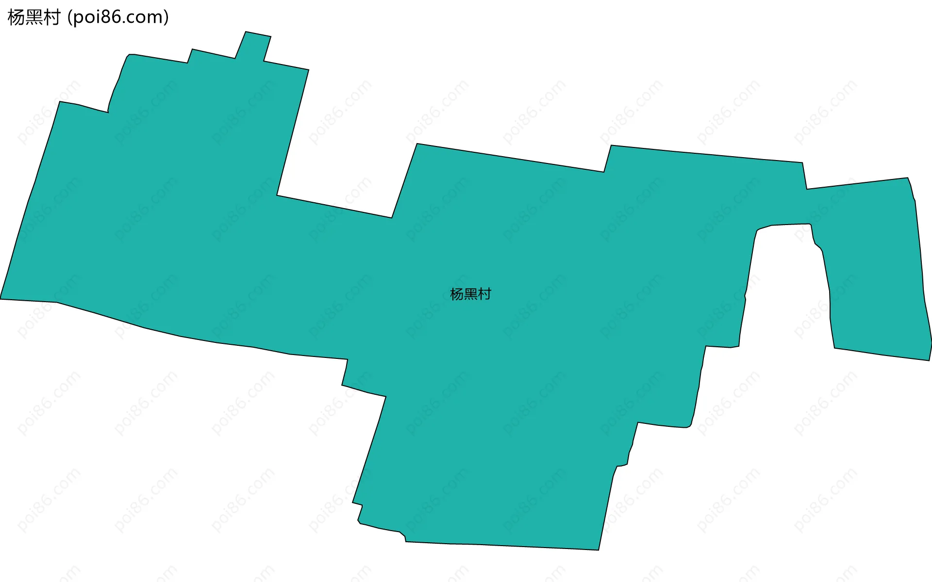 杨黑村边界地图