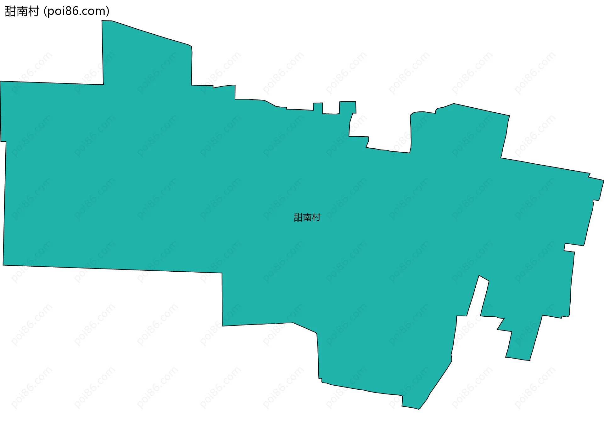 甜南村边界地图