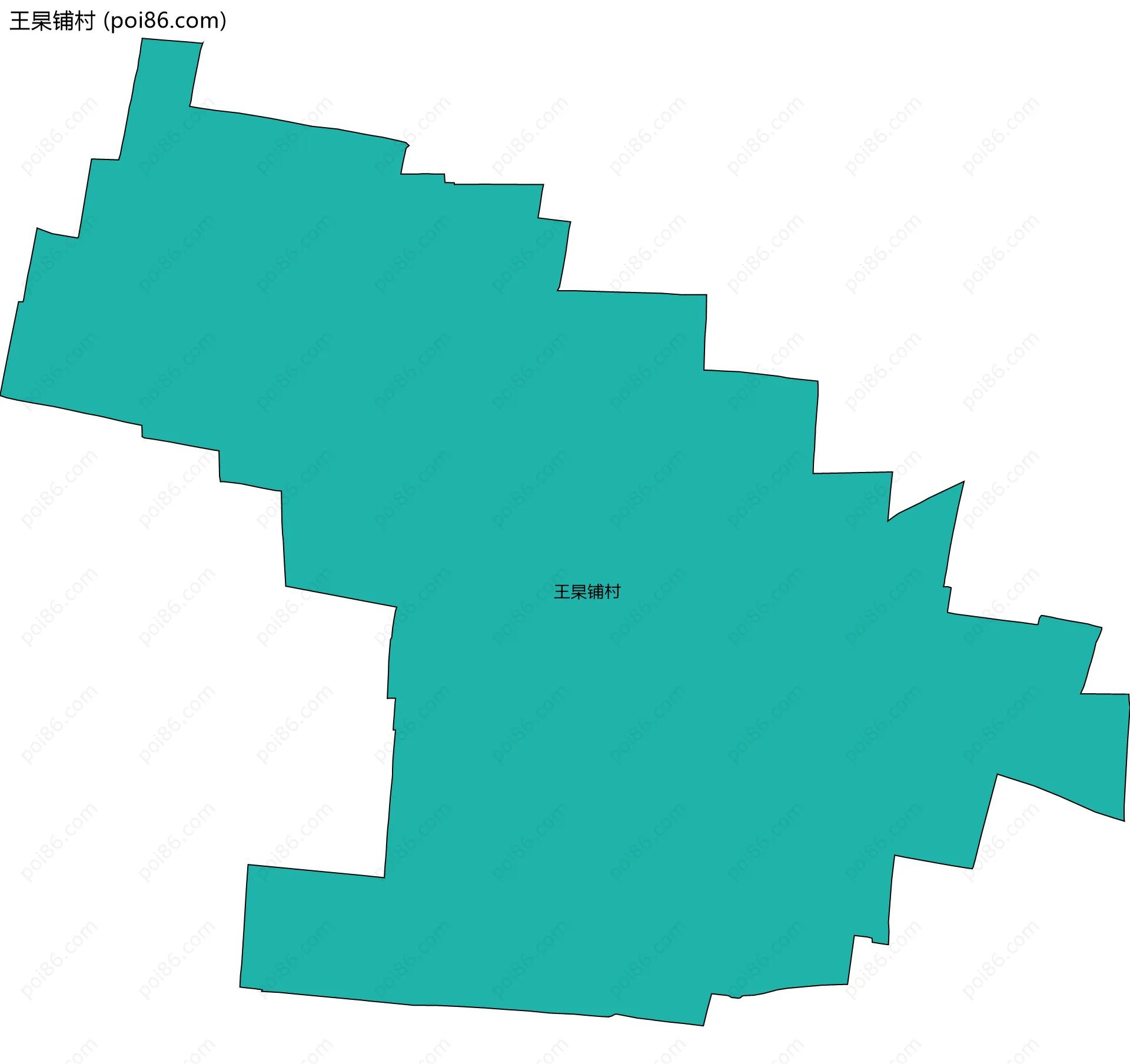 王杲铺村边界地图