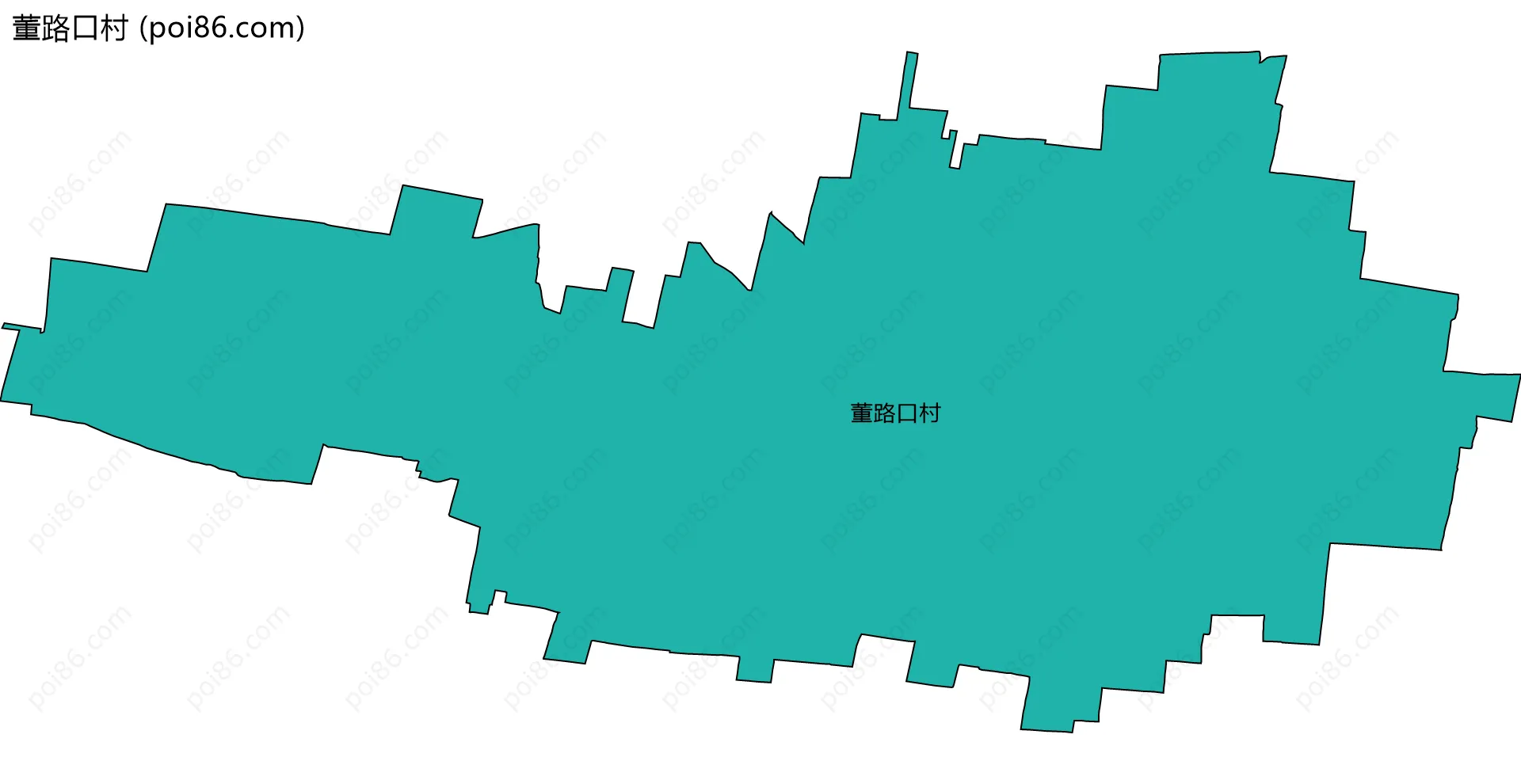 董路口村边界地图
