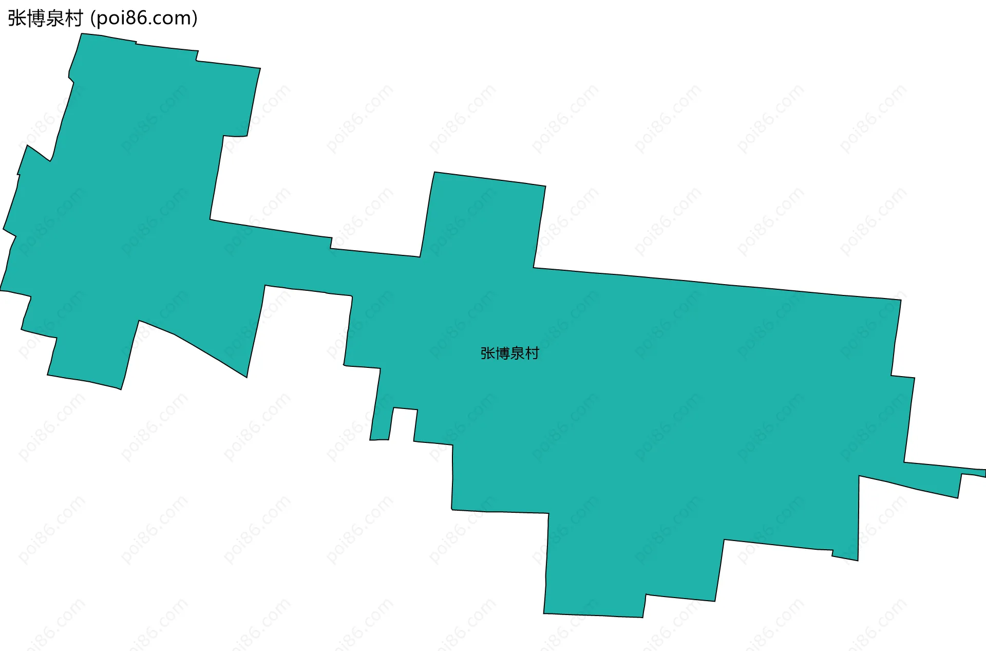 张博泉村边界地图