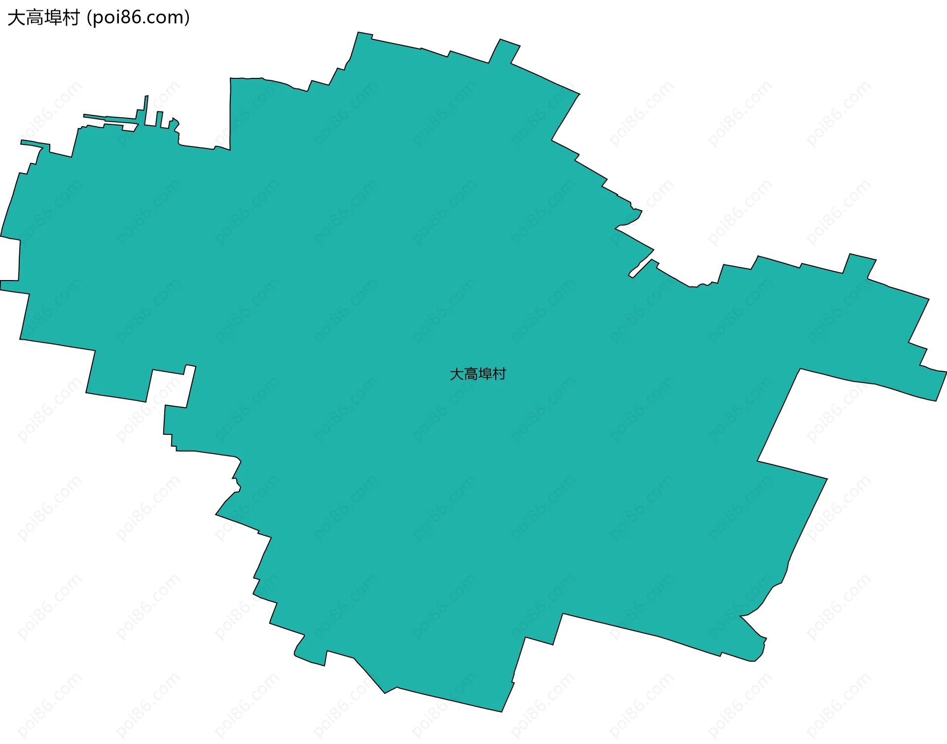 大高埠村边界地图