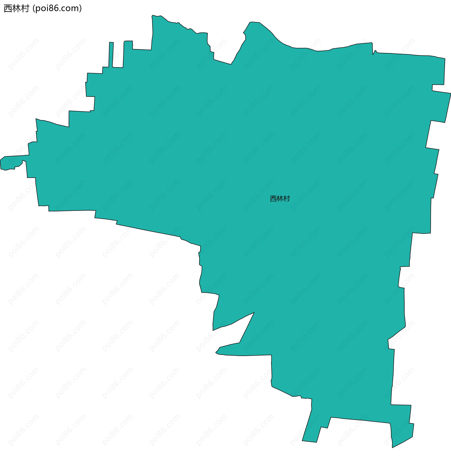 西林村边界地图