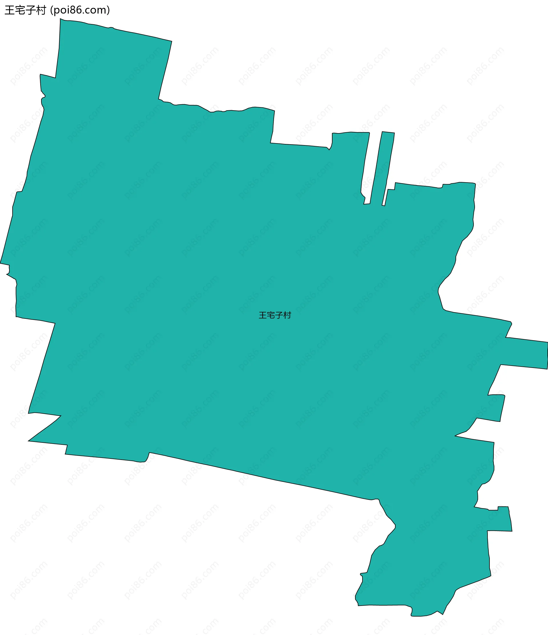 王宅子村边界地图