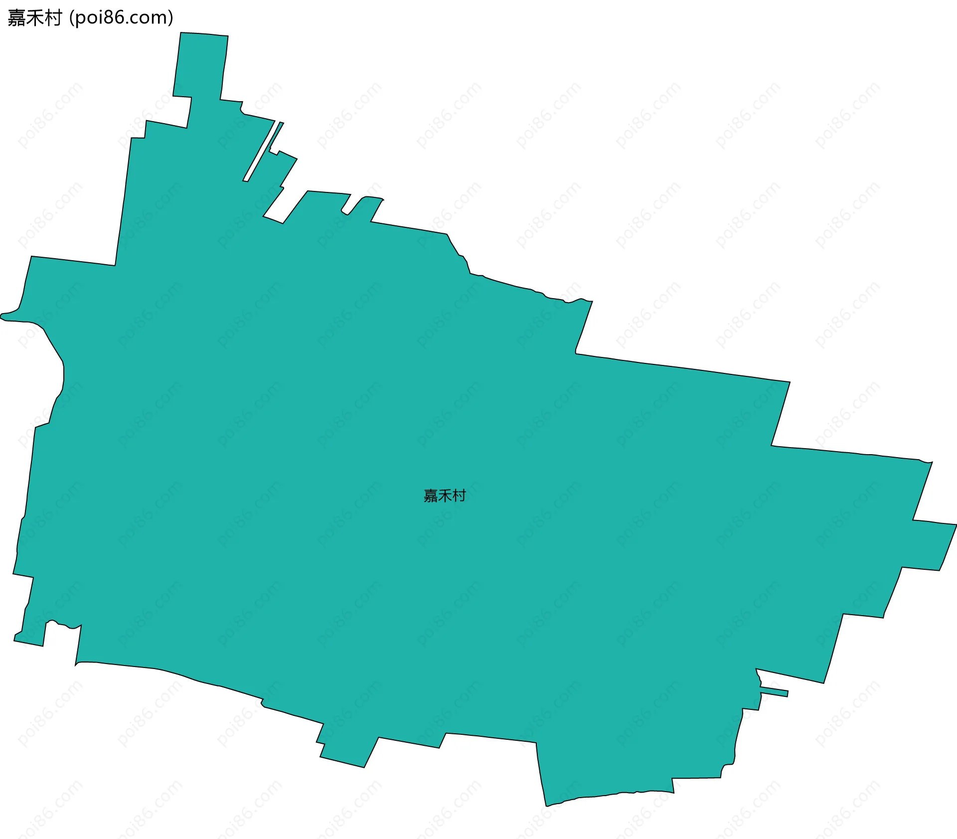 嘉禾村边界地图