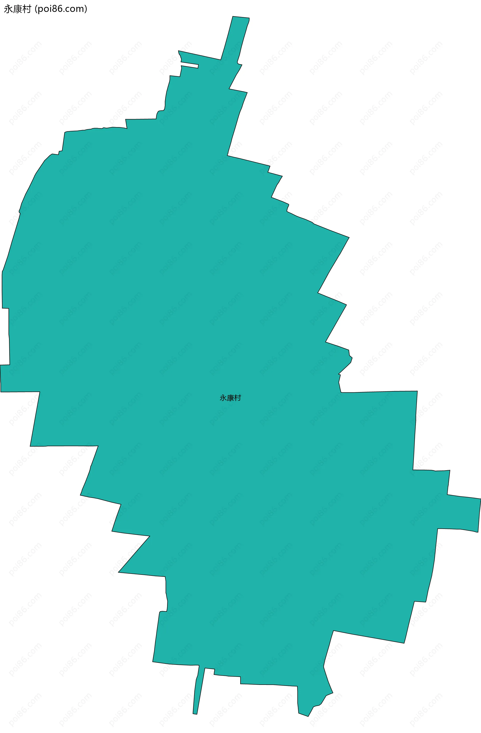 永康村边界地图