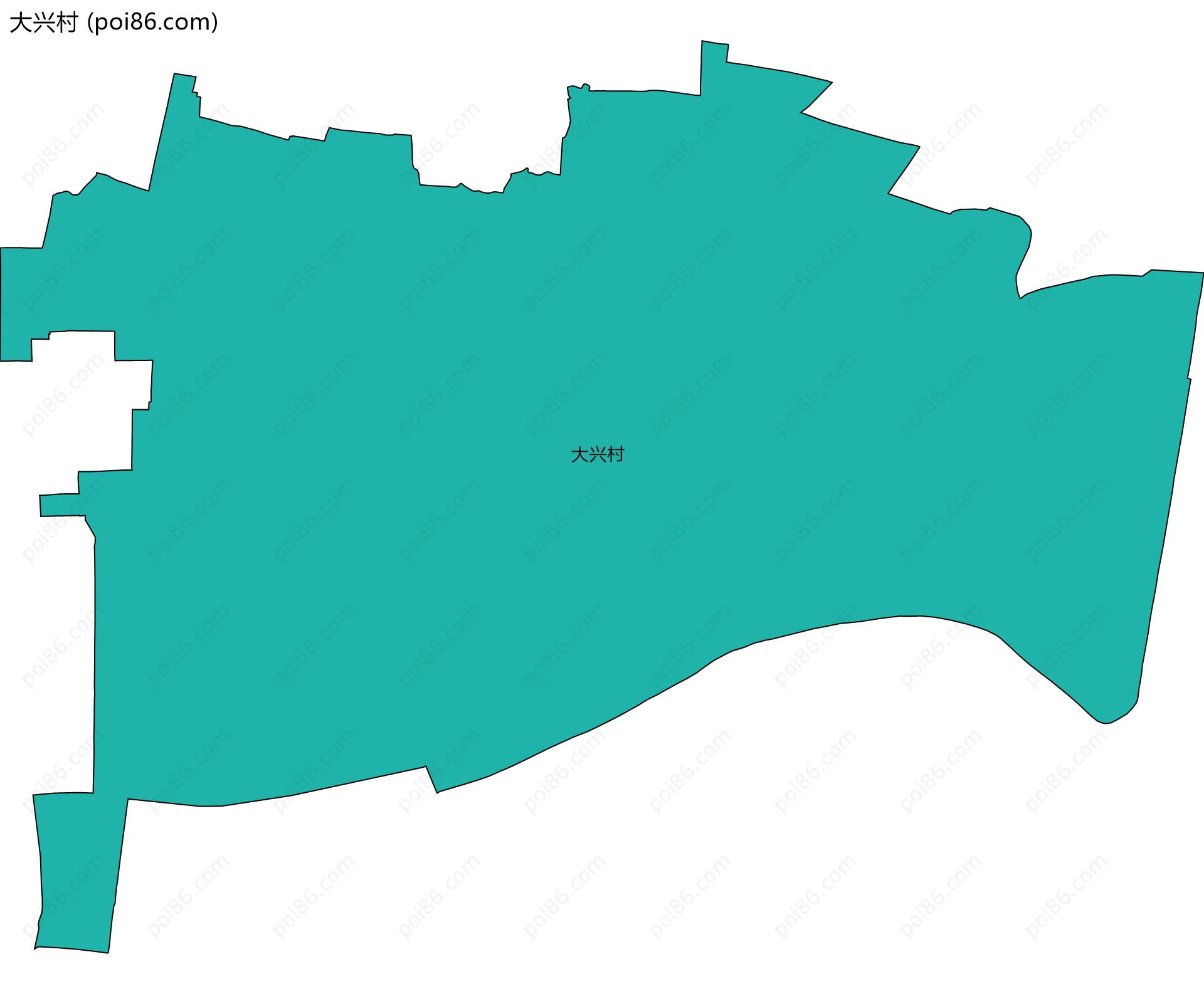 大兴村边界地图