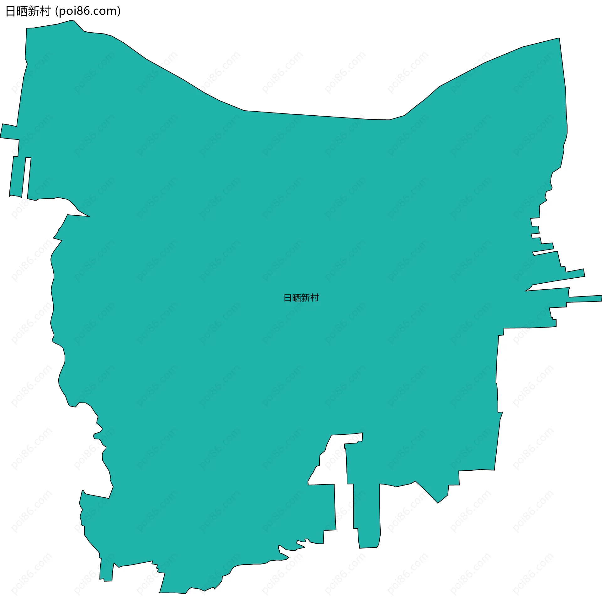 日晒新村边界地图