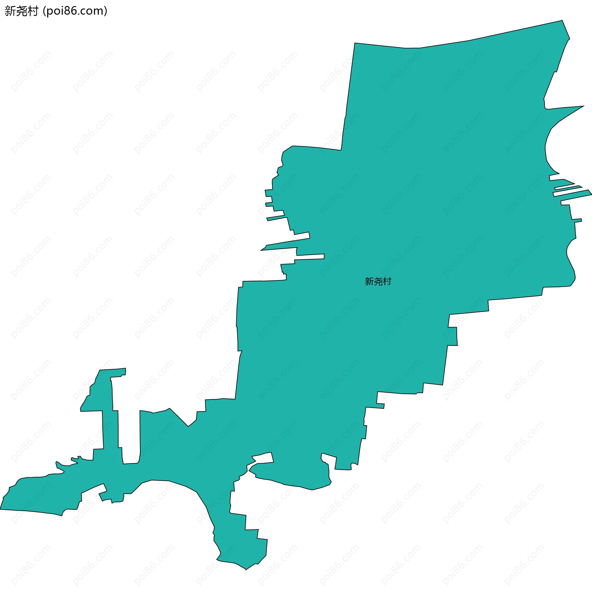 新尧村边界地图