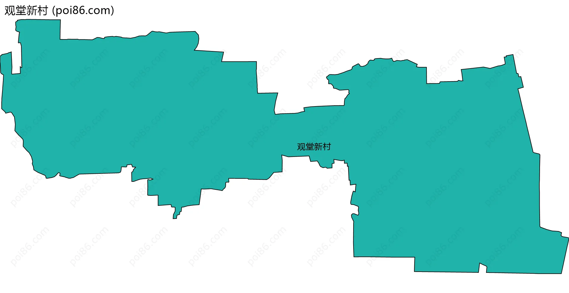 观堂新村边界地图