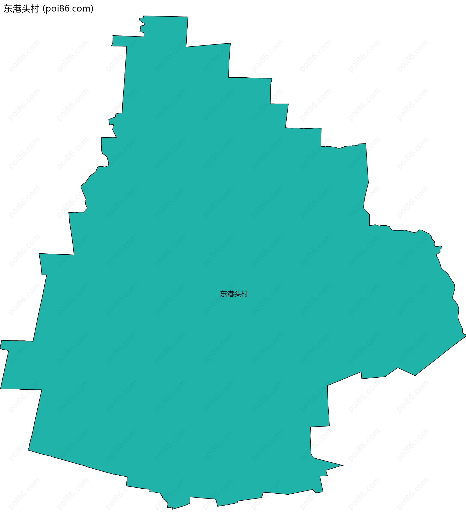 东港头村边界地图