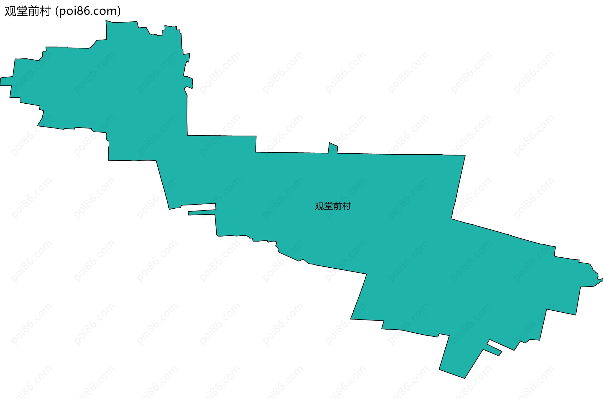 观堂前村边界地图