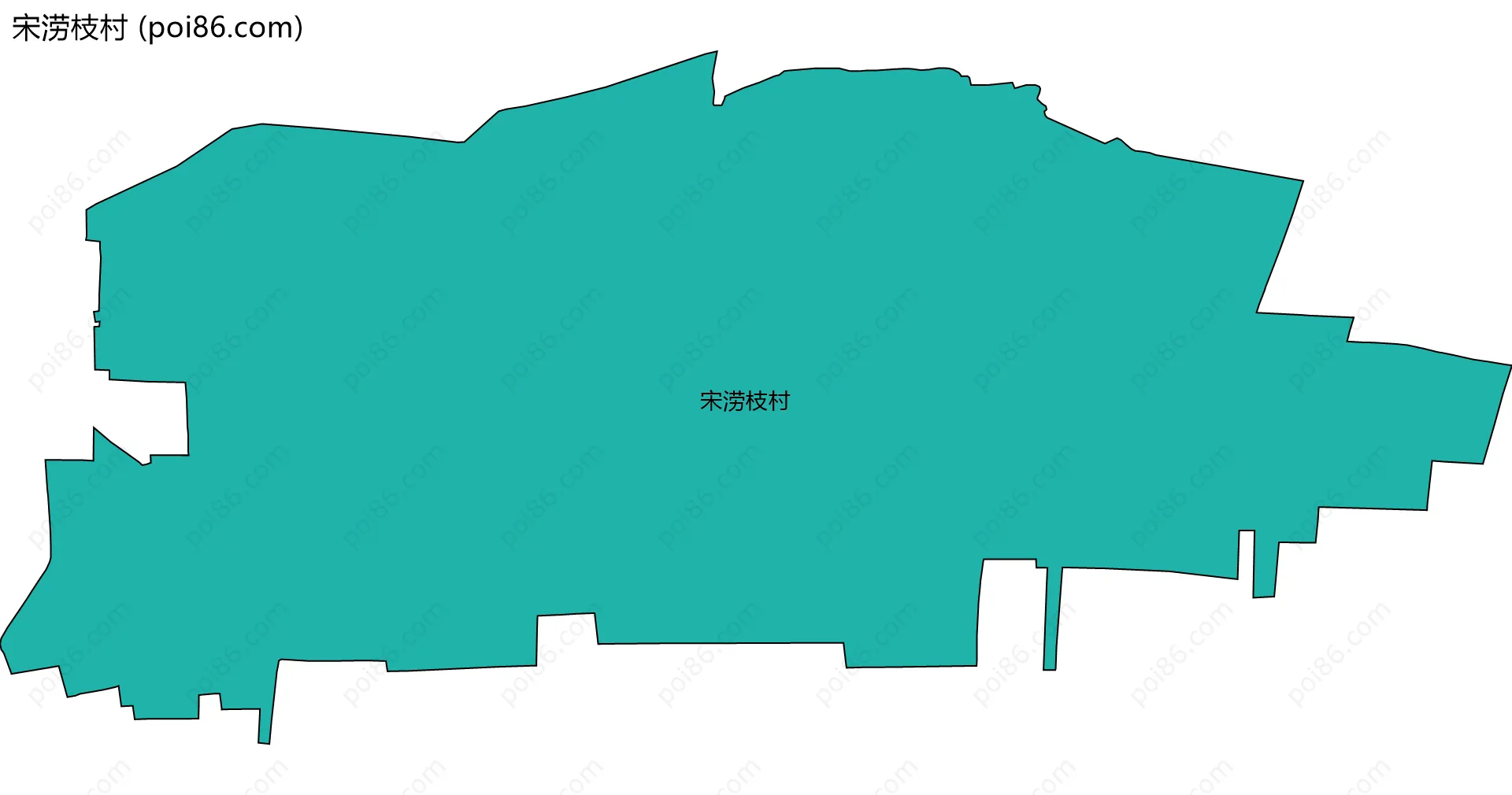 宋涝枝村边界地图