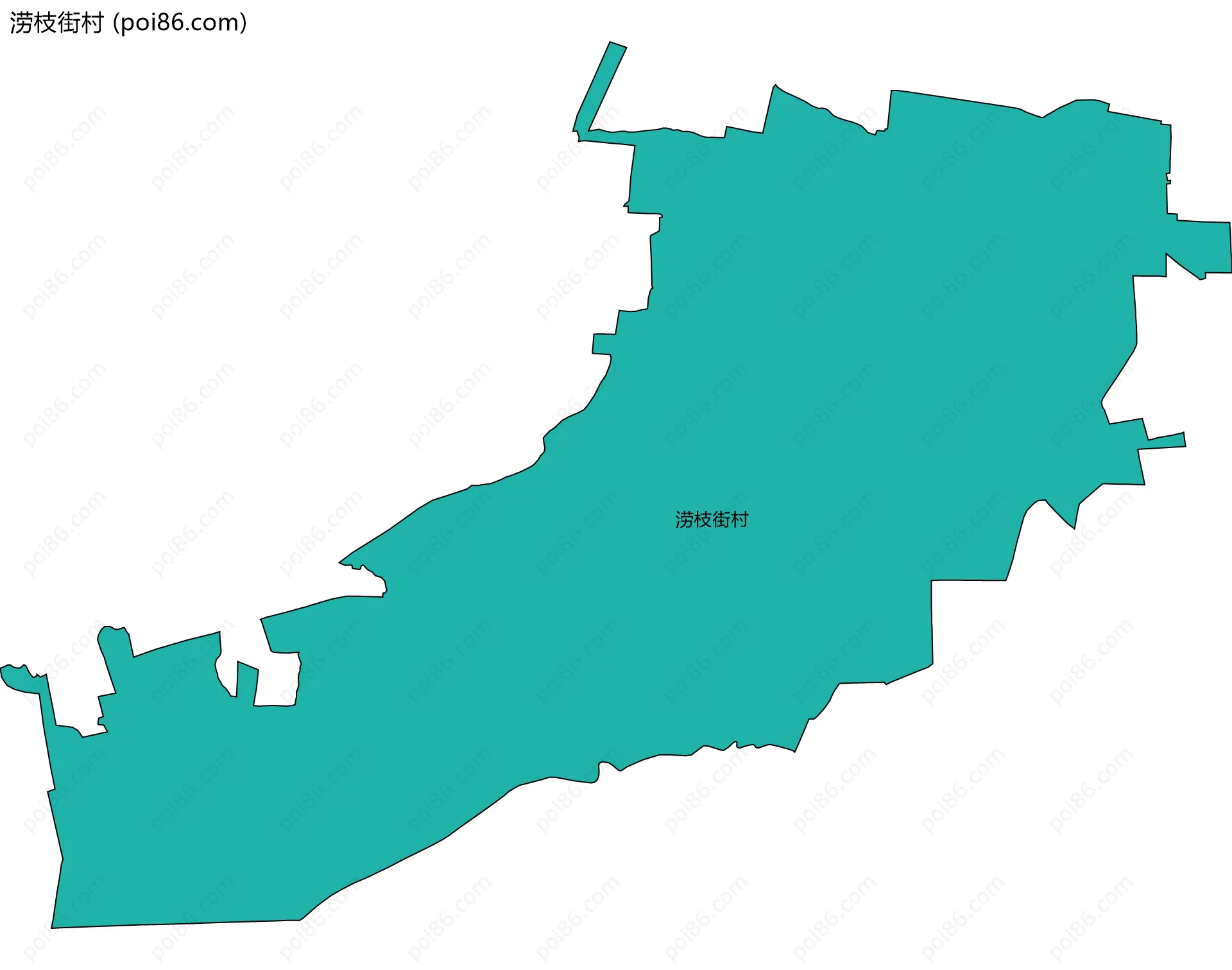 涝枝街村边界地图