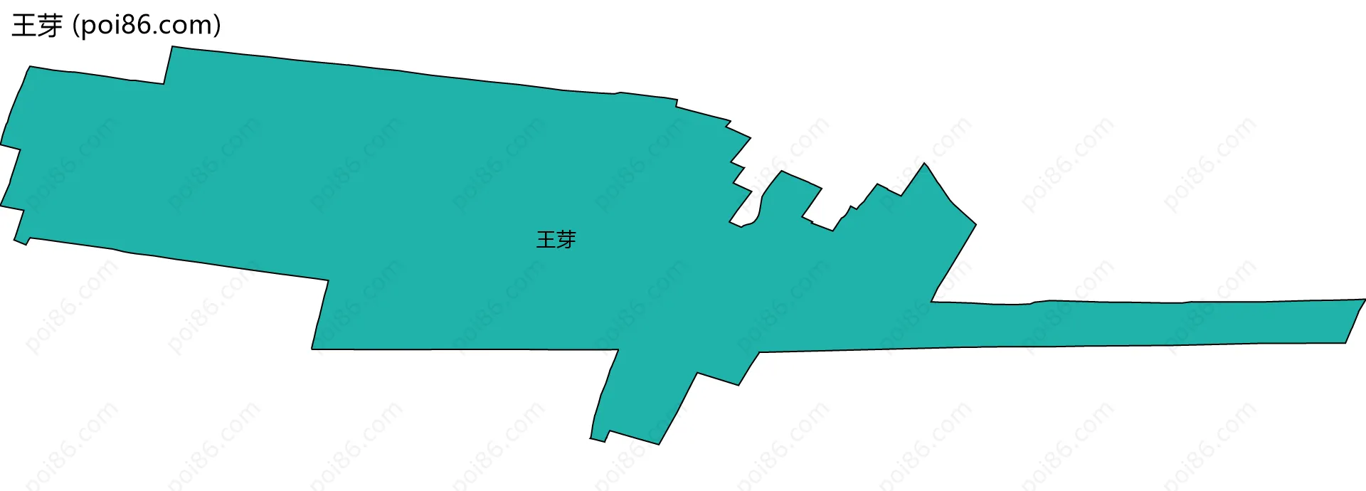 王芽边界地图