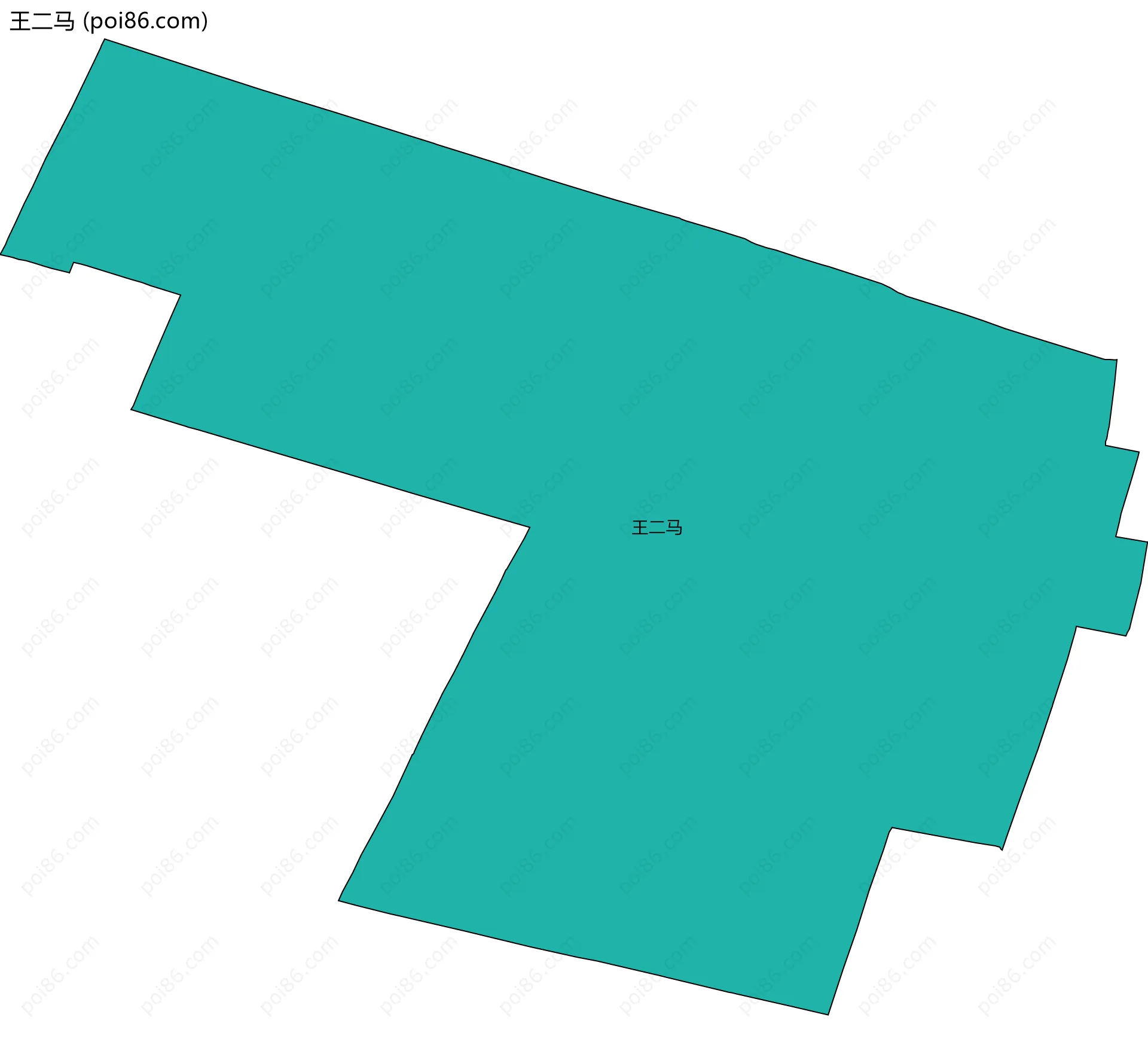 王二马边界地图