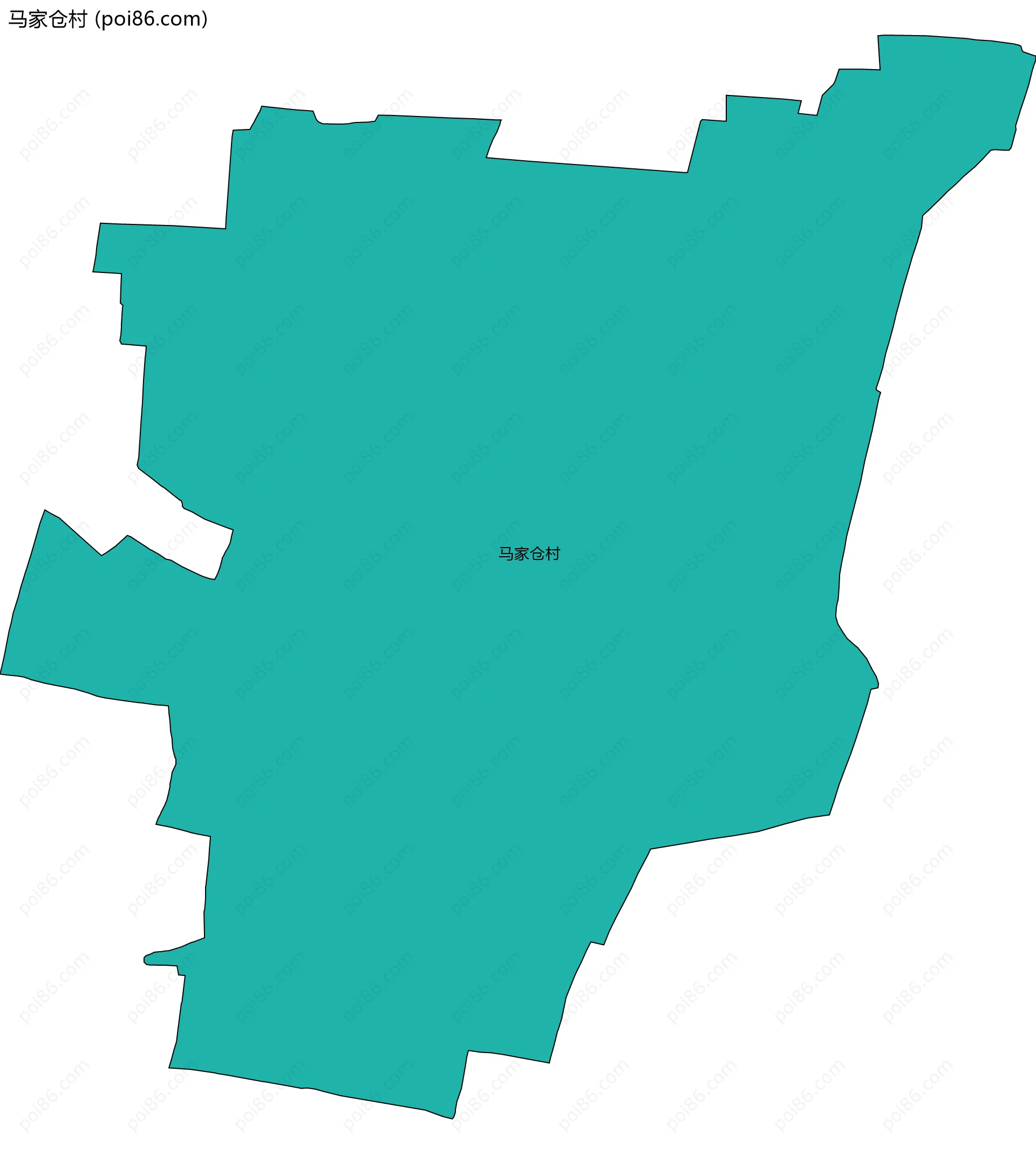 马家仓村边界地图