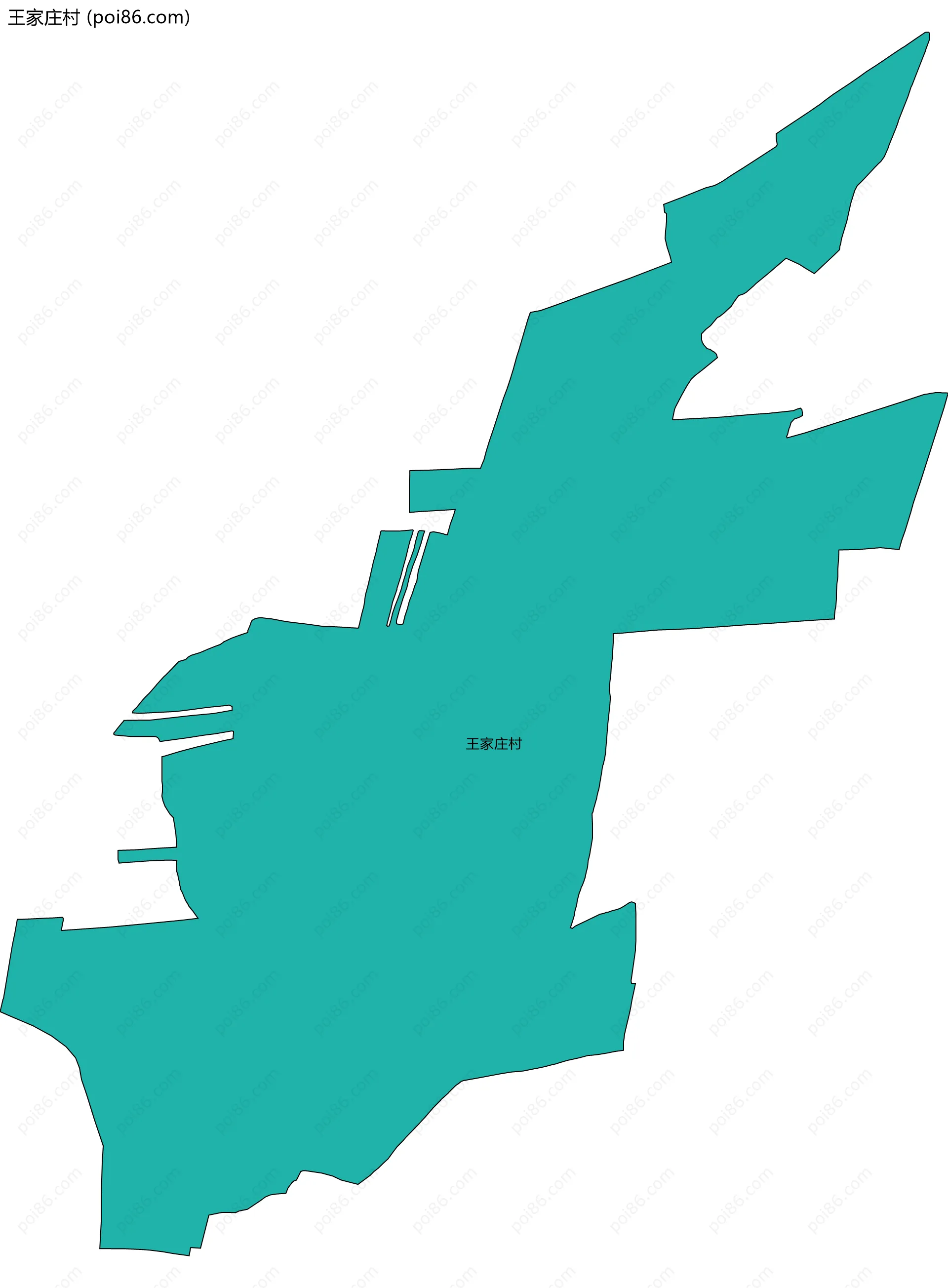 王家庄村边界地图