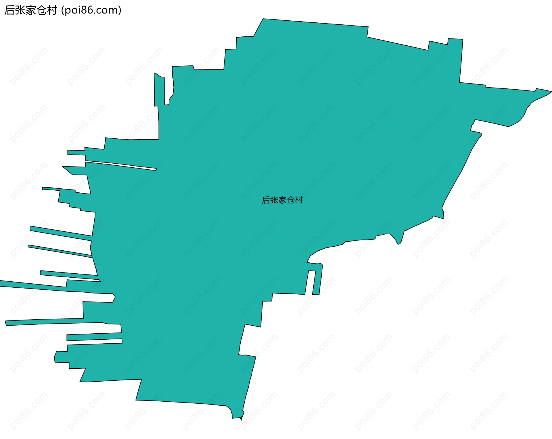 后张家仓村边界地图