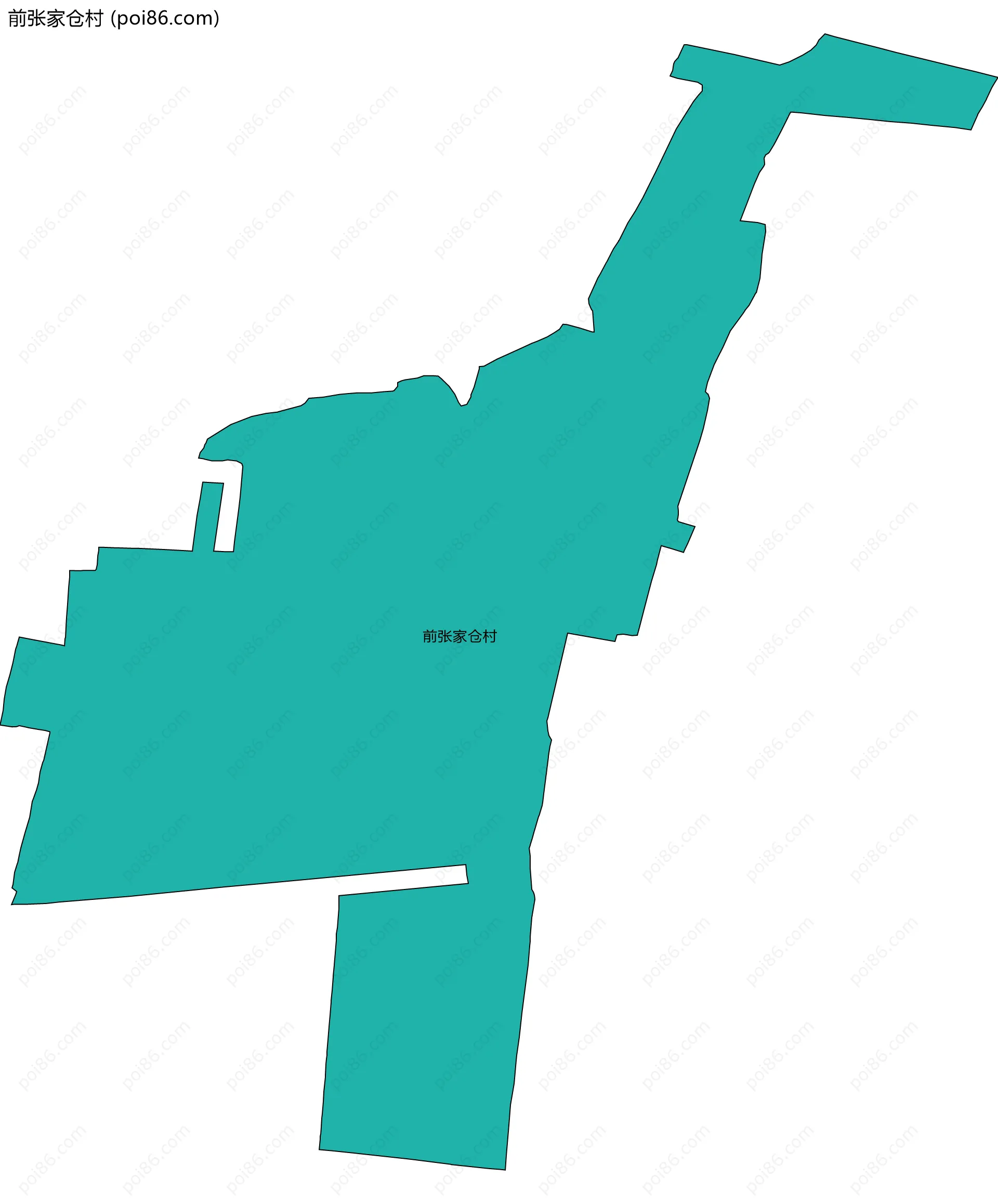 前张家仓村边界地图