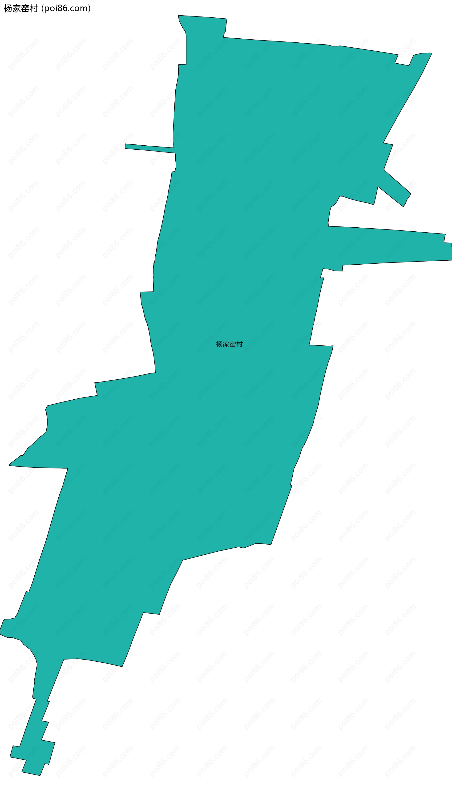 杨家窑村边界地图