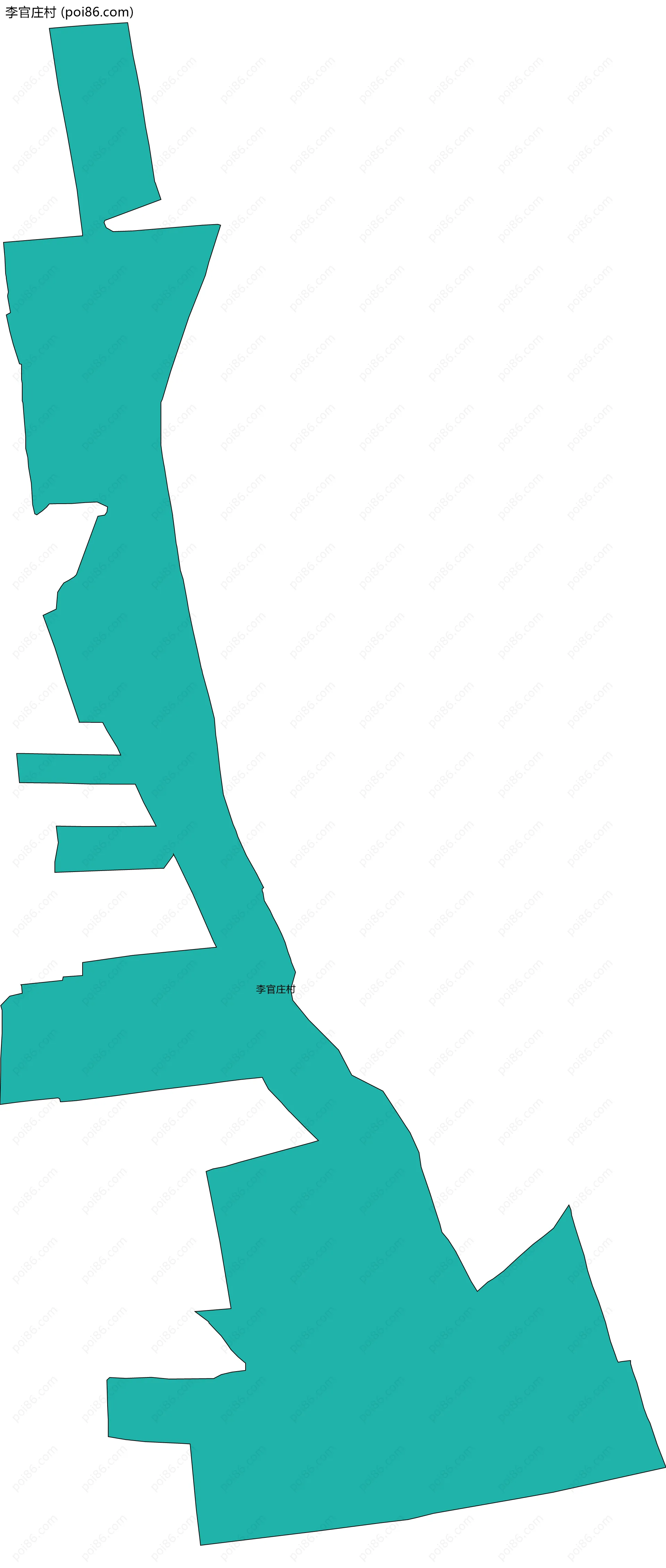 李官庄村边界地图