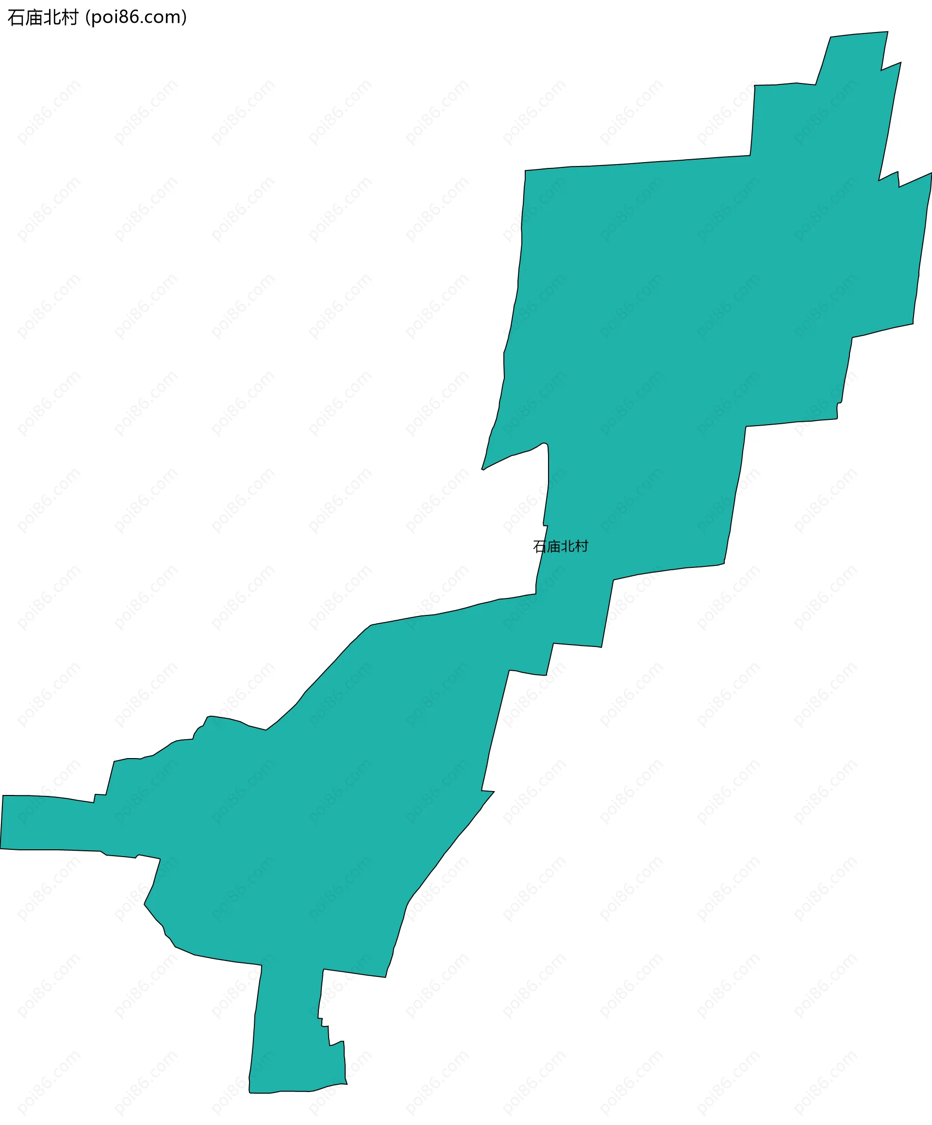 石庙北村边界地图