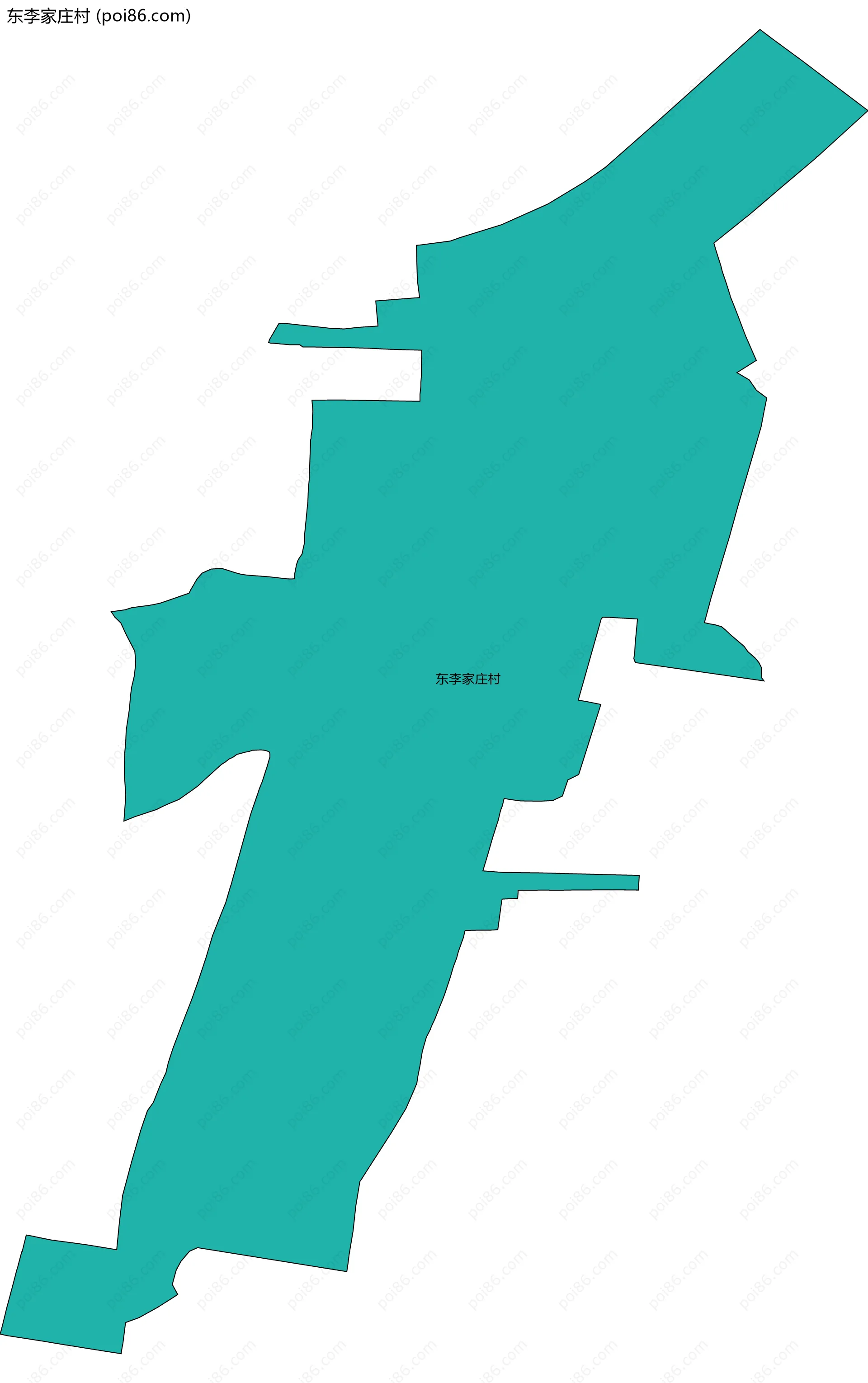 东李家庄村边界地图