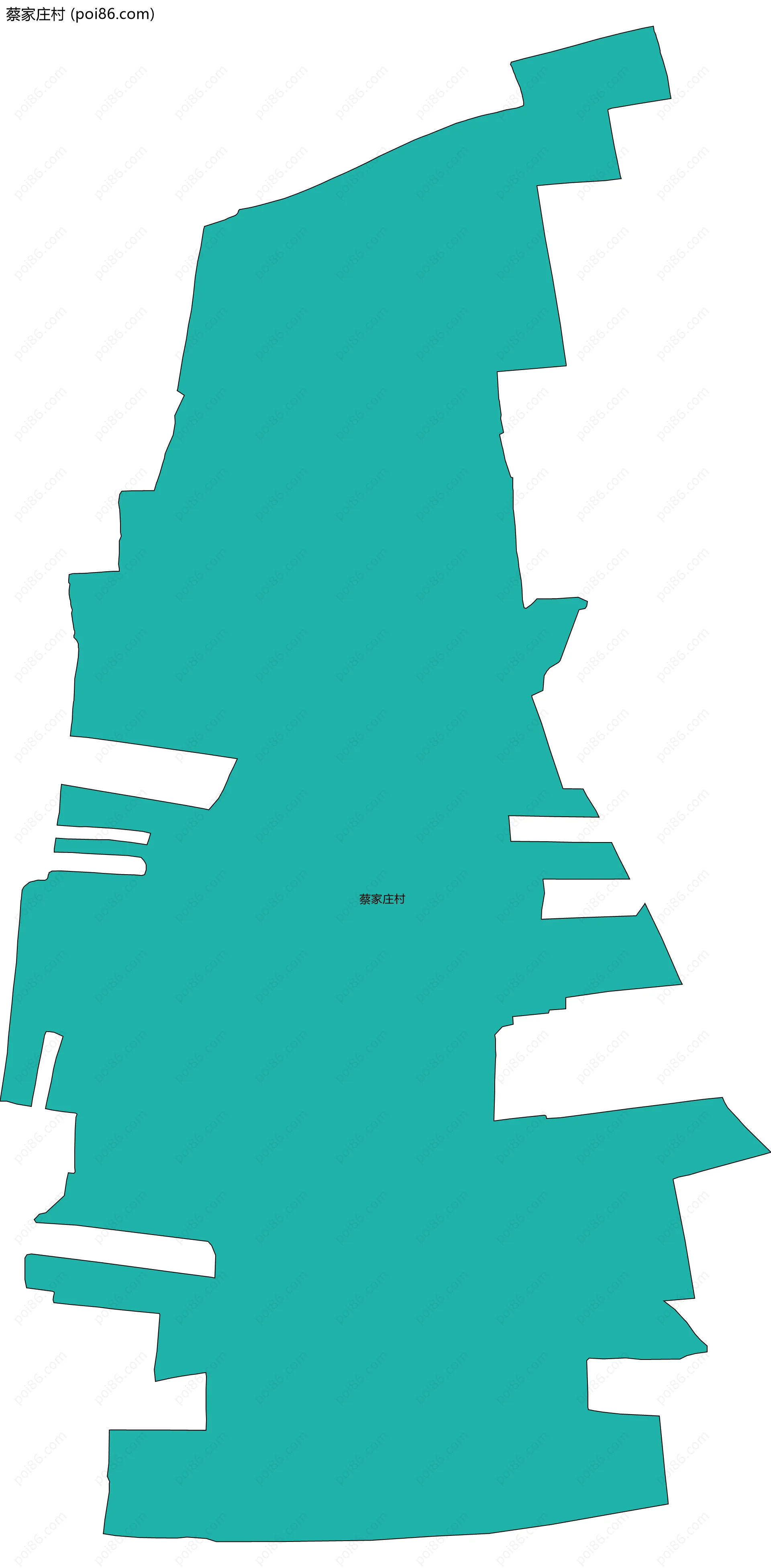 蔡家庄村边界地图