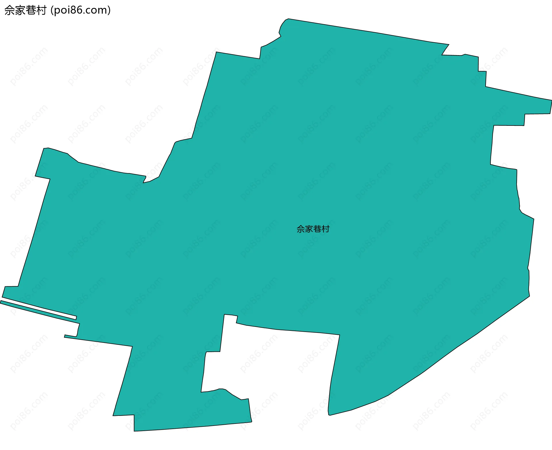 佘家巷村边界地图