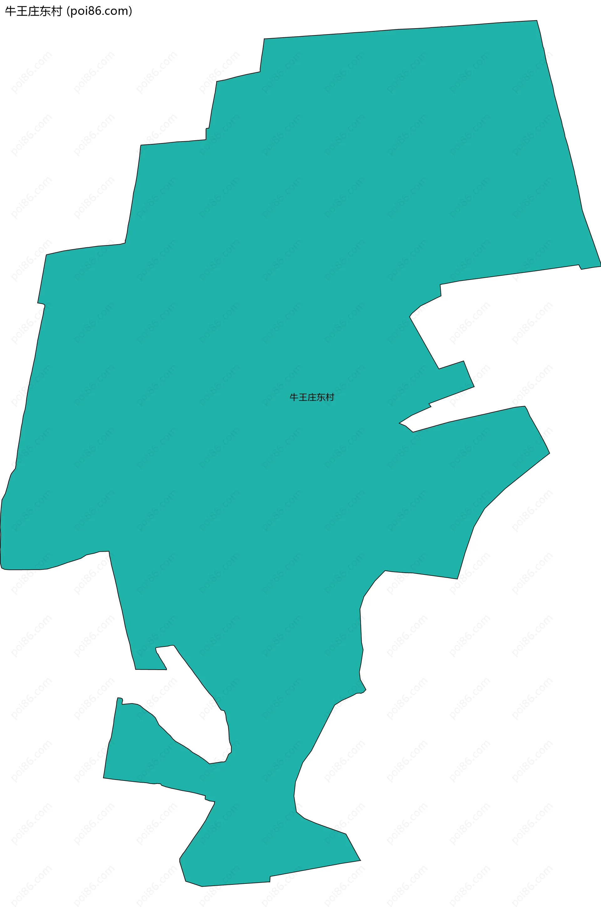 牛王庄东村边界地图