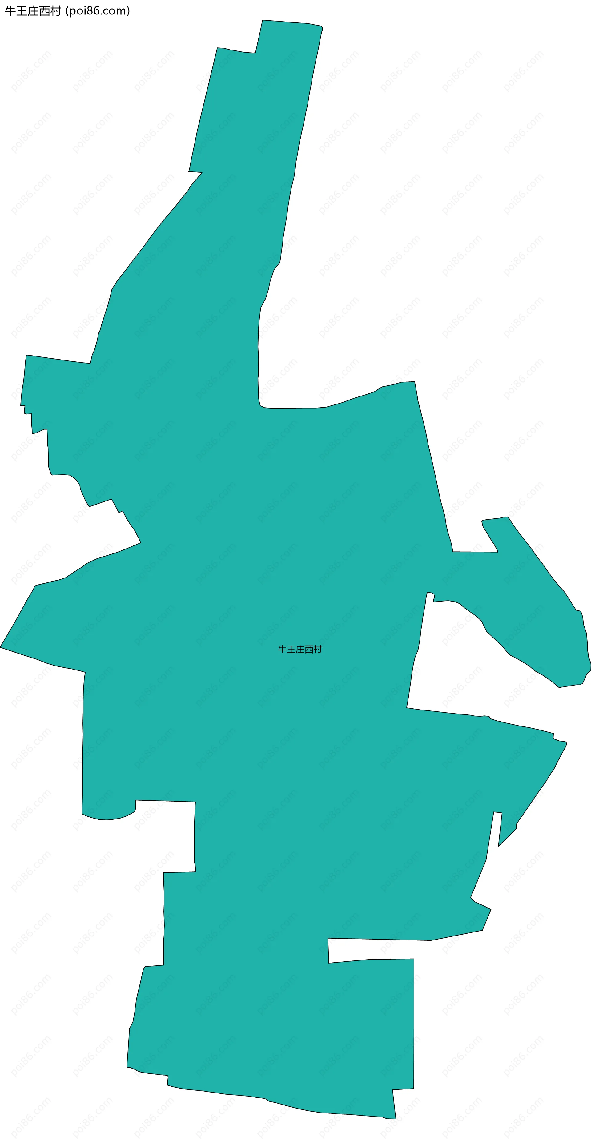 牛王庄西村边界地图