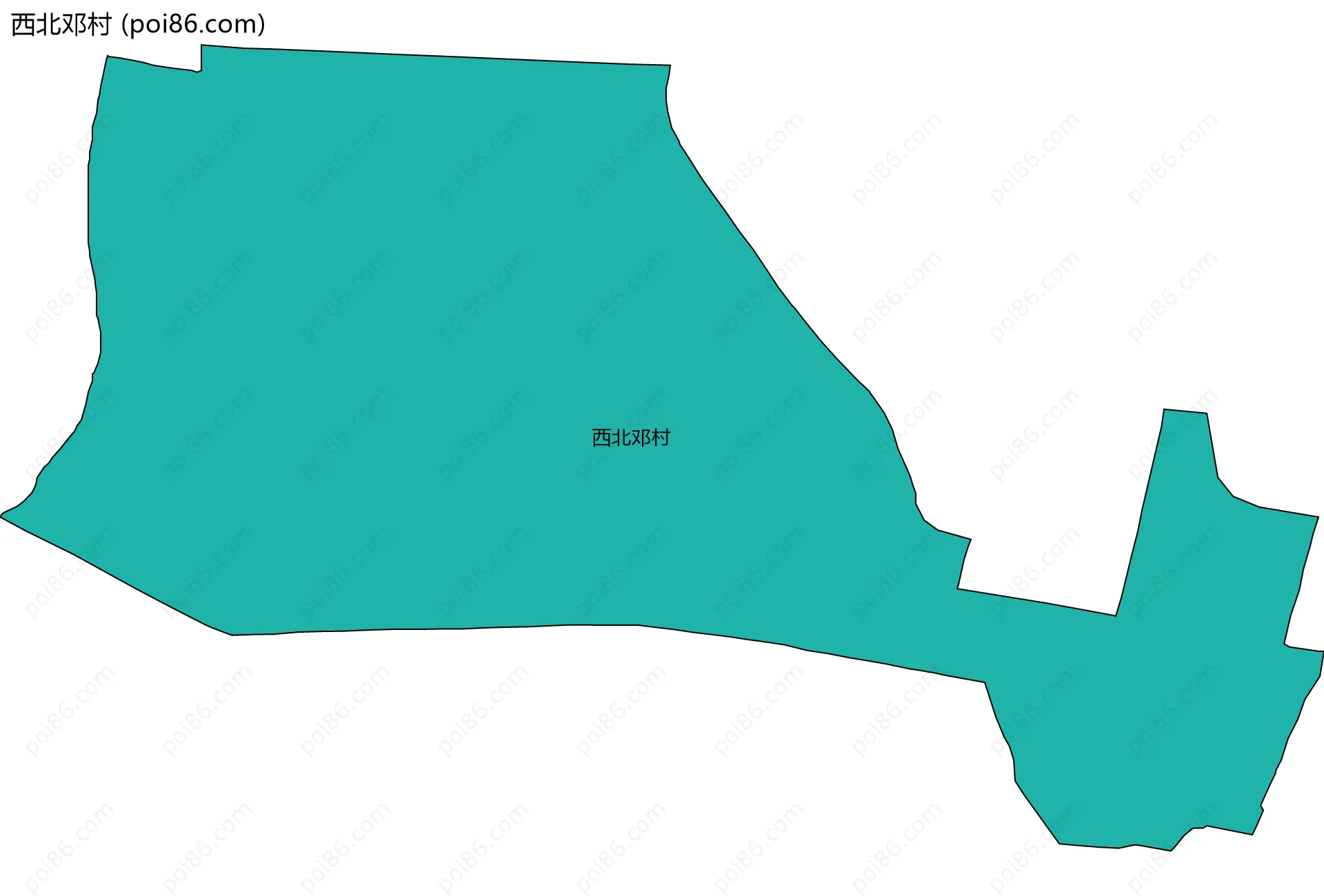 西北邓村边界地图