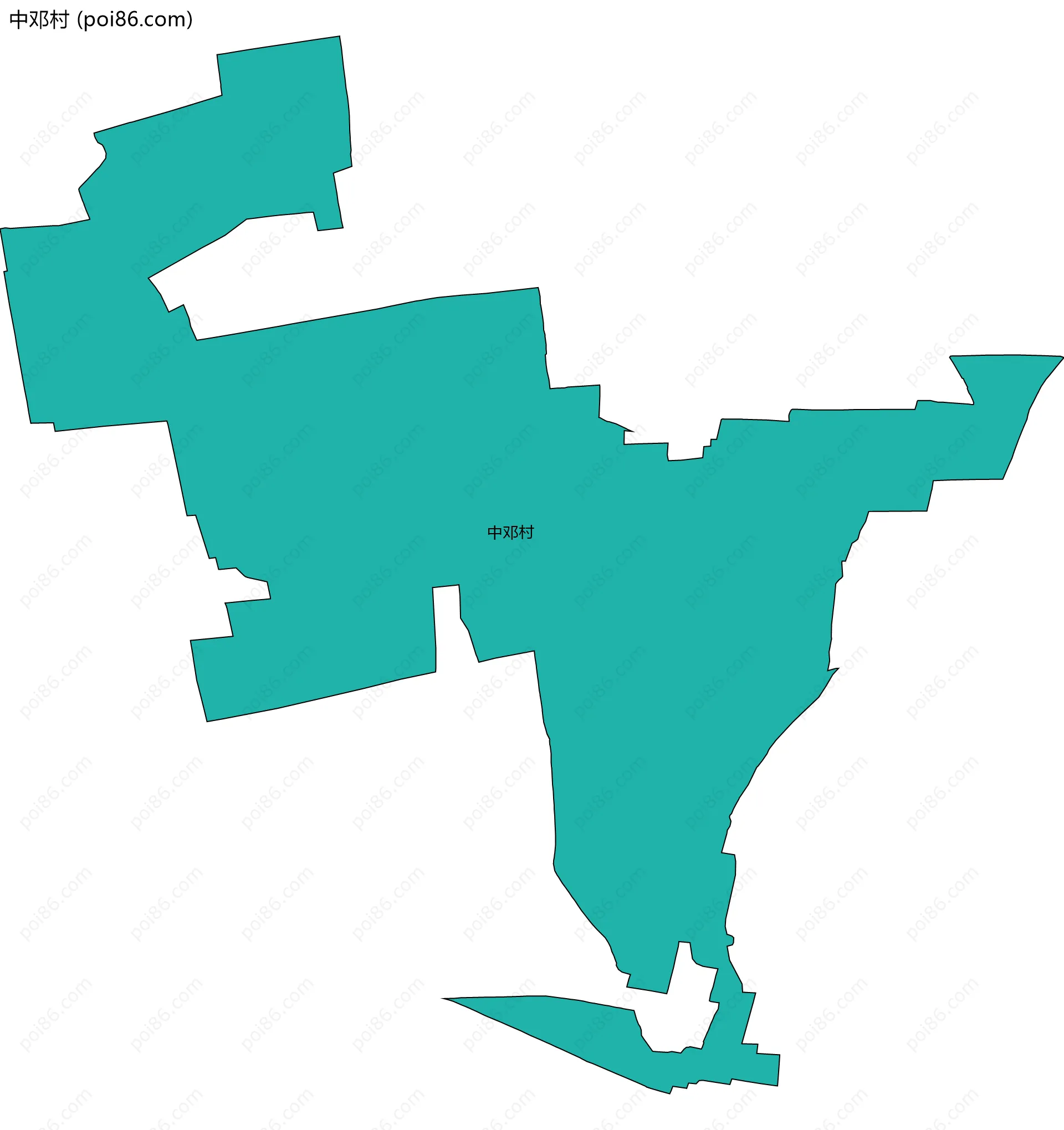 中邓村边界地图